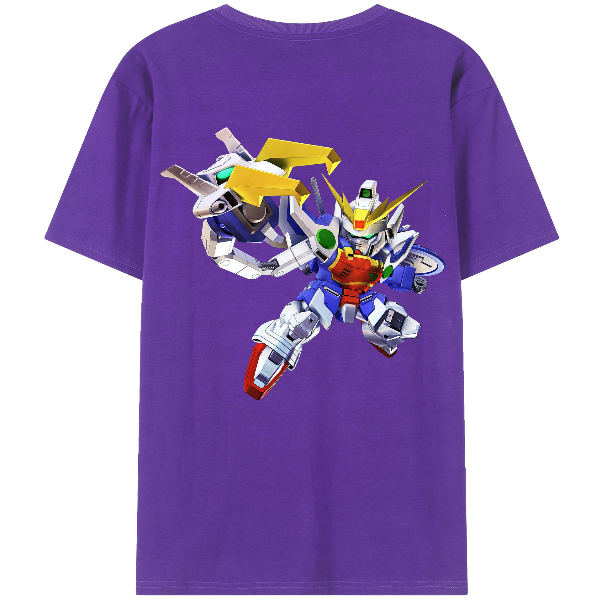 （画像用） 機動戦士ガンダム Mobile Suit Gundam 綿100％ メンズ半袖Tシャツ（バックプリント） 通気性