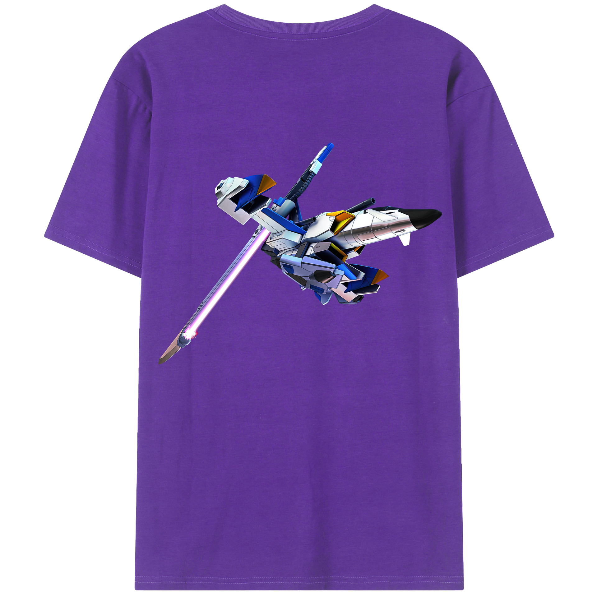 （画像用） 機動戦士ガンダム Mobile Suit Gundam 綿100％ メンズ半袖Tシャツ（バックプリント） 通気性