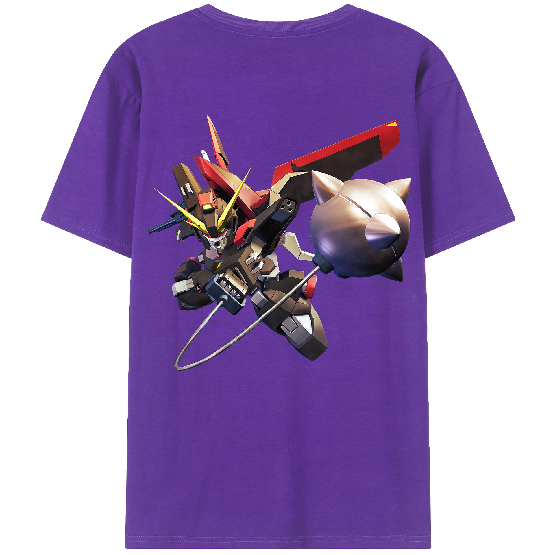 （画像用） 機動戦士ガンダム Mobile Suit Gundam 綿100％ メンズ半袖Tシャツ（バックプリント） 通気性