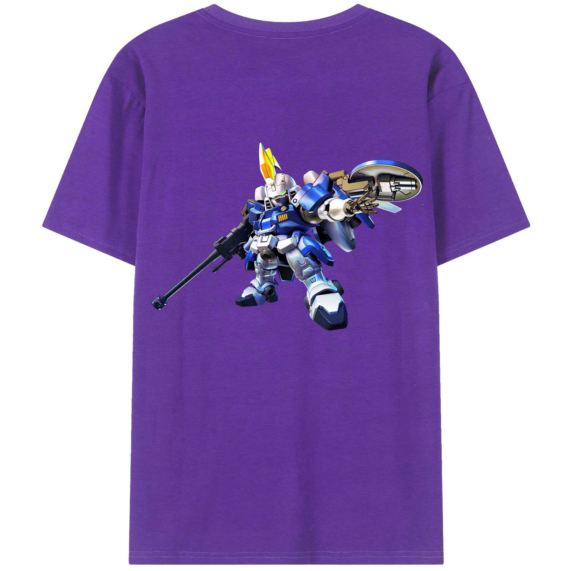 （画像用） 機動戦士ガンダム Mobile Suit Gundam 綿100％ メンズ半袖Tシャツ（バックプリント） 通気性