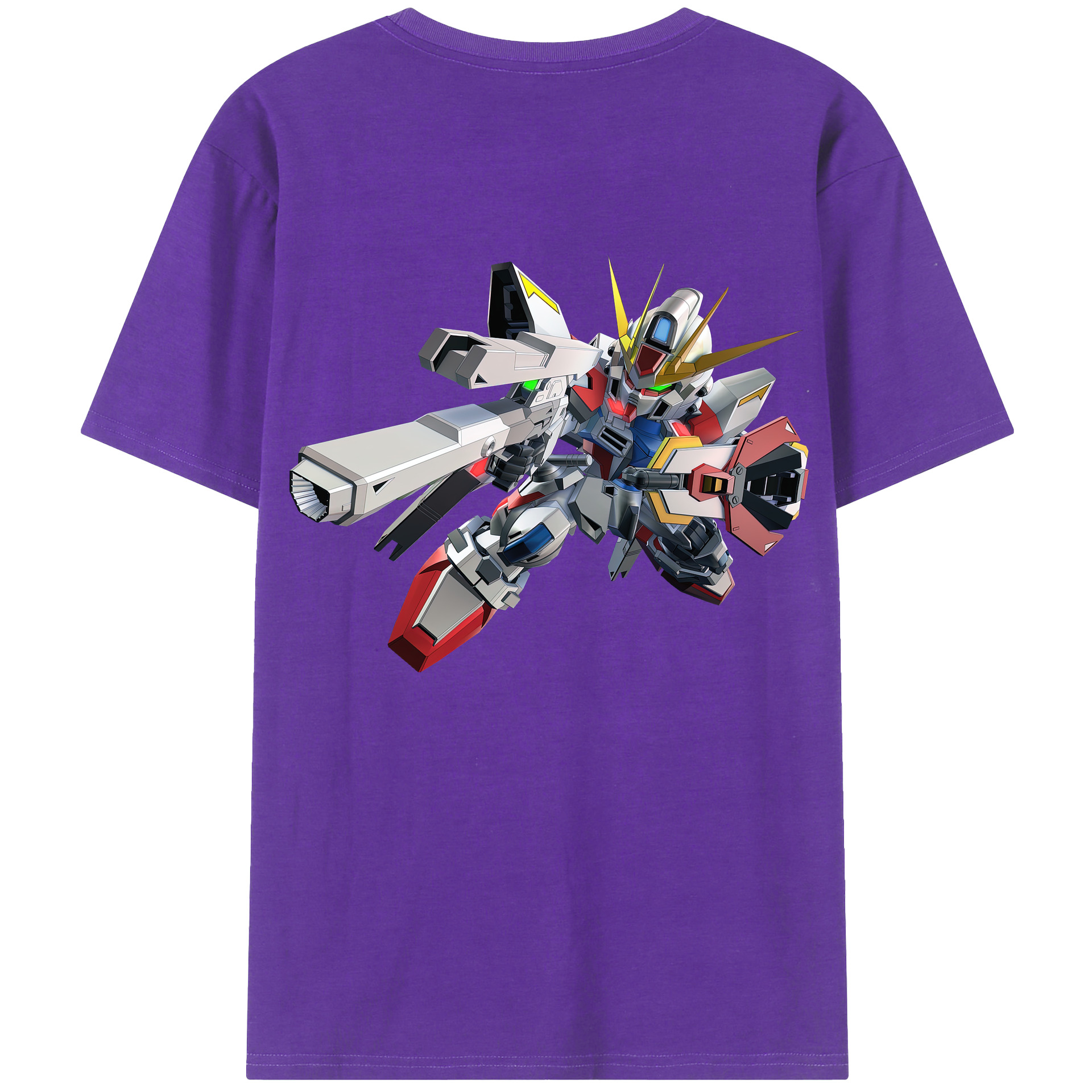 （画像用） 機動戦士ガンダム Mobile Suit Gundam 綿100％ メンズ半袖Tシャツ（バックプリント） 通気性
