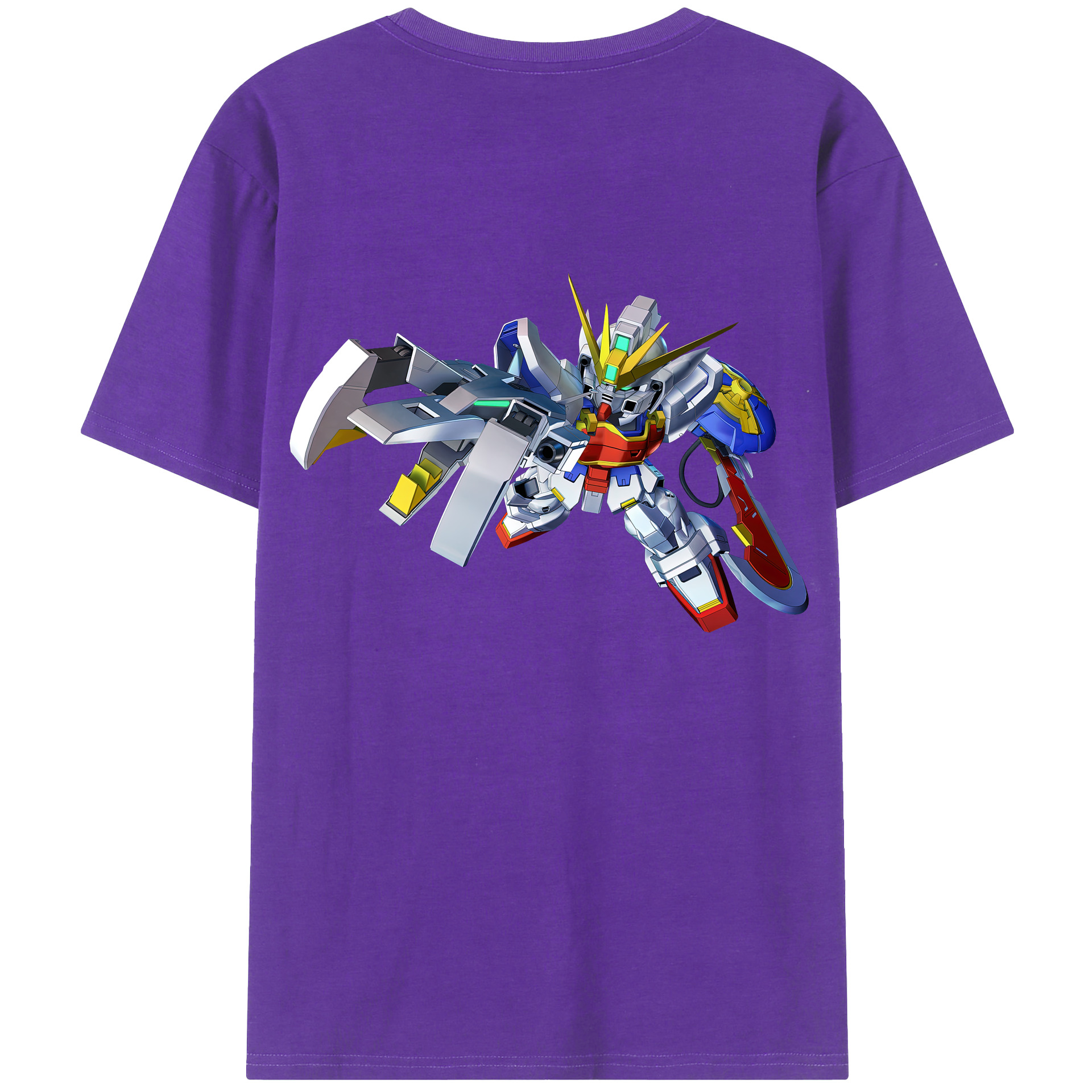 （画像用） 機動戦士ガンダム Mobile Suit Gundam 綿100％ メンズ半袖Tシャツ（バックプリント） 通気性