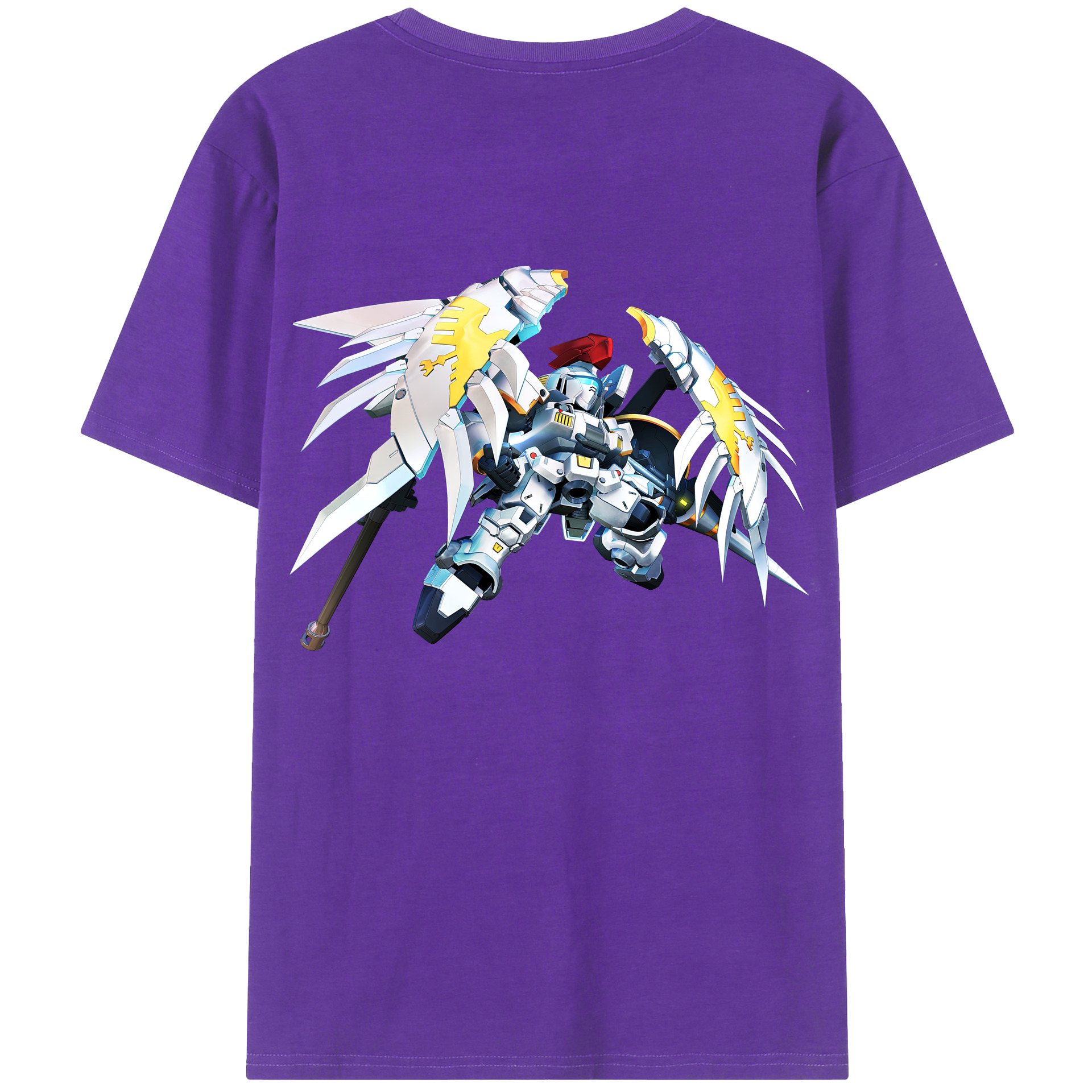 （画像用） 機動戦士ガンダム Mobile Suit Gundam 綿100％ メンズ半袖Tシャツ（バックプリント） 通気性
