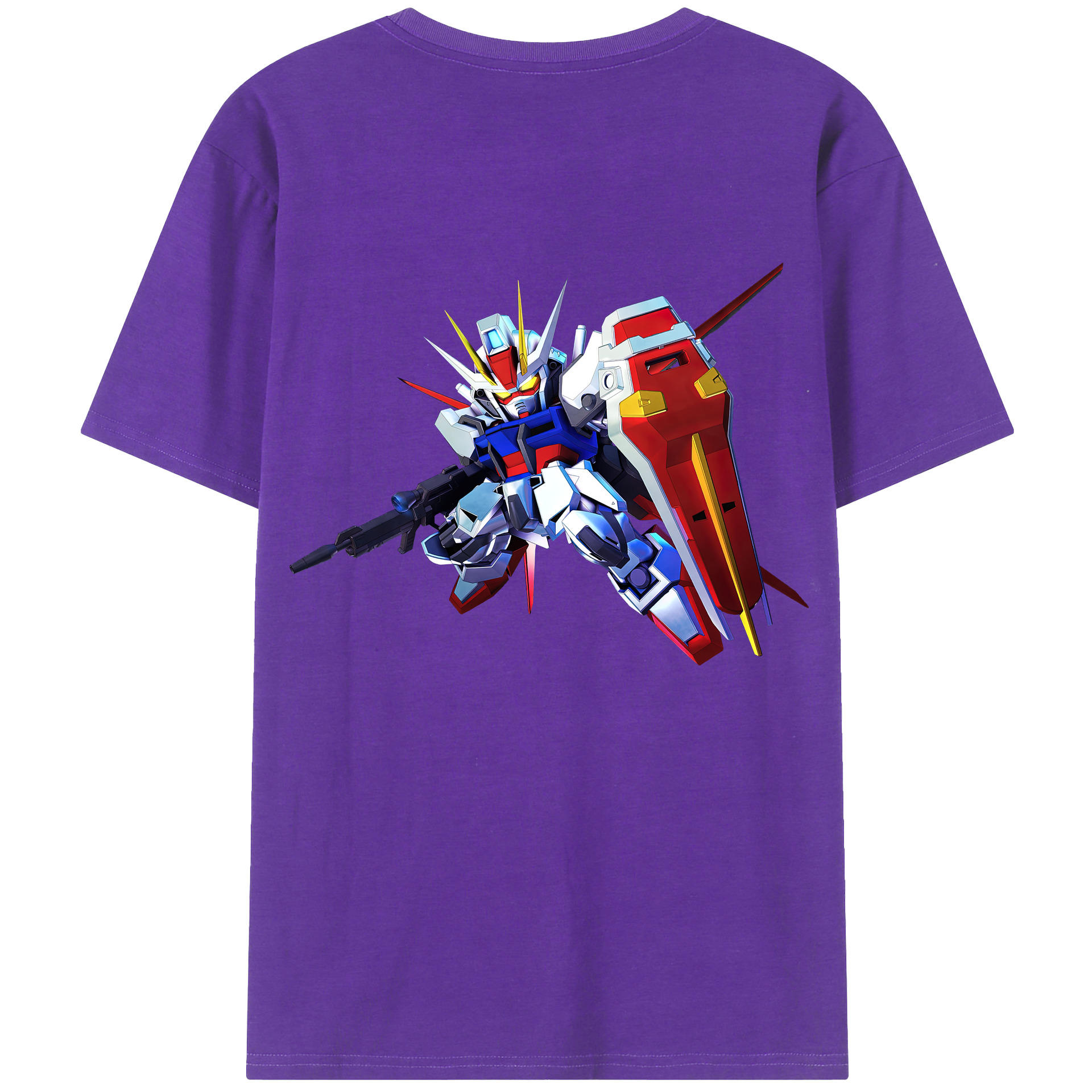 （画像用） 機動戦士ガンダム Mobile Suit Gundam 綿100％ メンズ半袖Tシャツ（バックプリント） 通気性