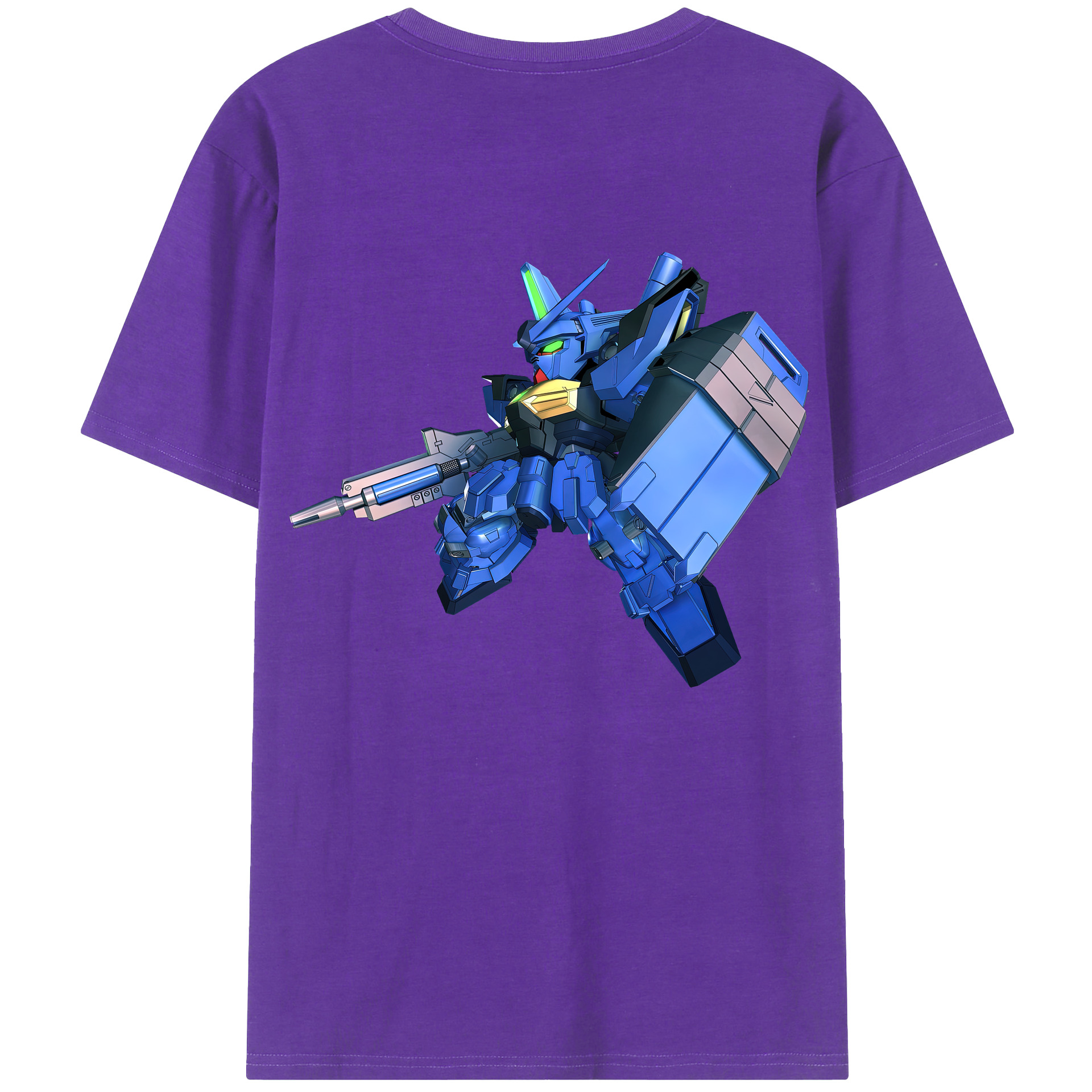 （画像用） 機動戦士ガンダム Mobile Suit Gundam 綿100％ メンズ半袖Tシャツ（バックプリント） 通気性