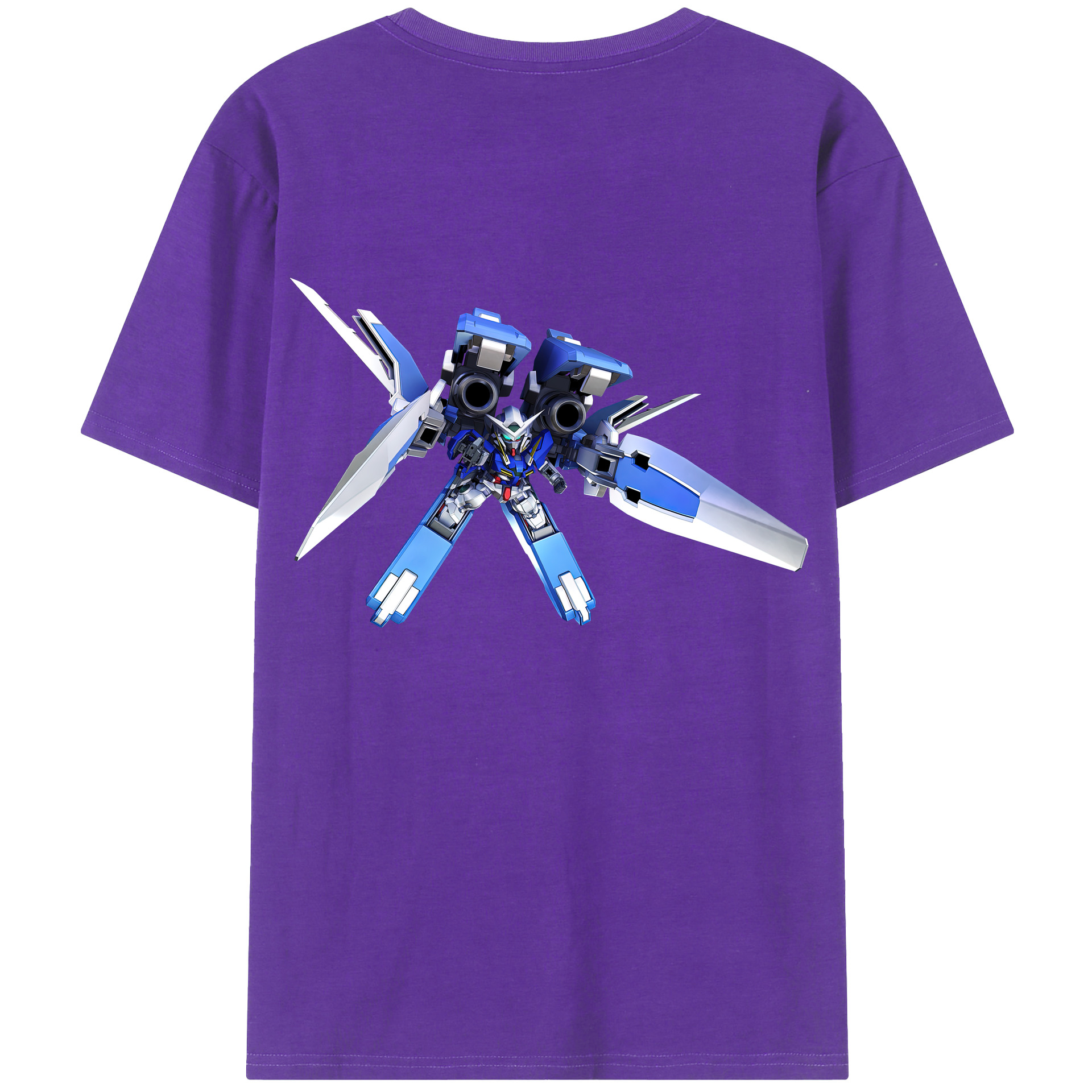 （画像用） 機動戦士ガンダム Mobile Suit Gundam 綿100％ メンズ半袖Tシャツ（バックプリント） 通気性