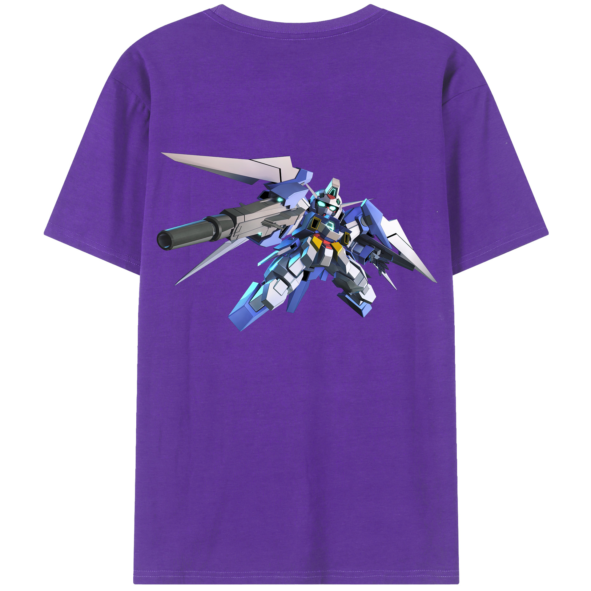 （画像用） 機動戦士ガンダム Mobile Suit Gundam 綿100％ メンズ半袖Tシャツ（バックプリント） 通気性
