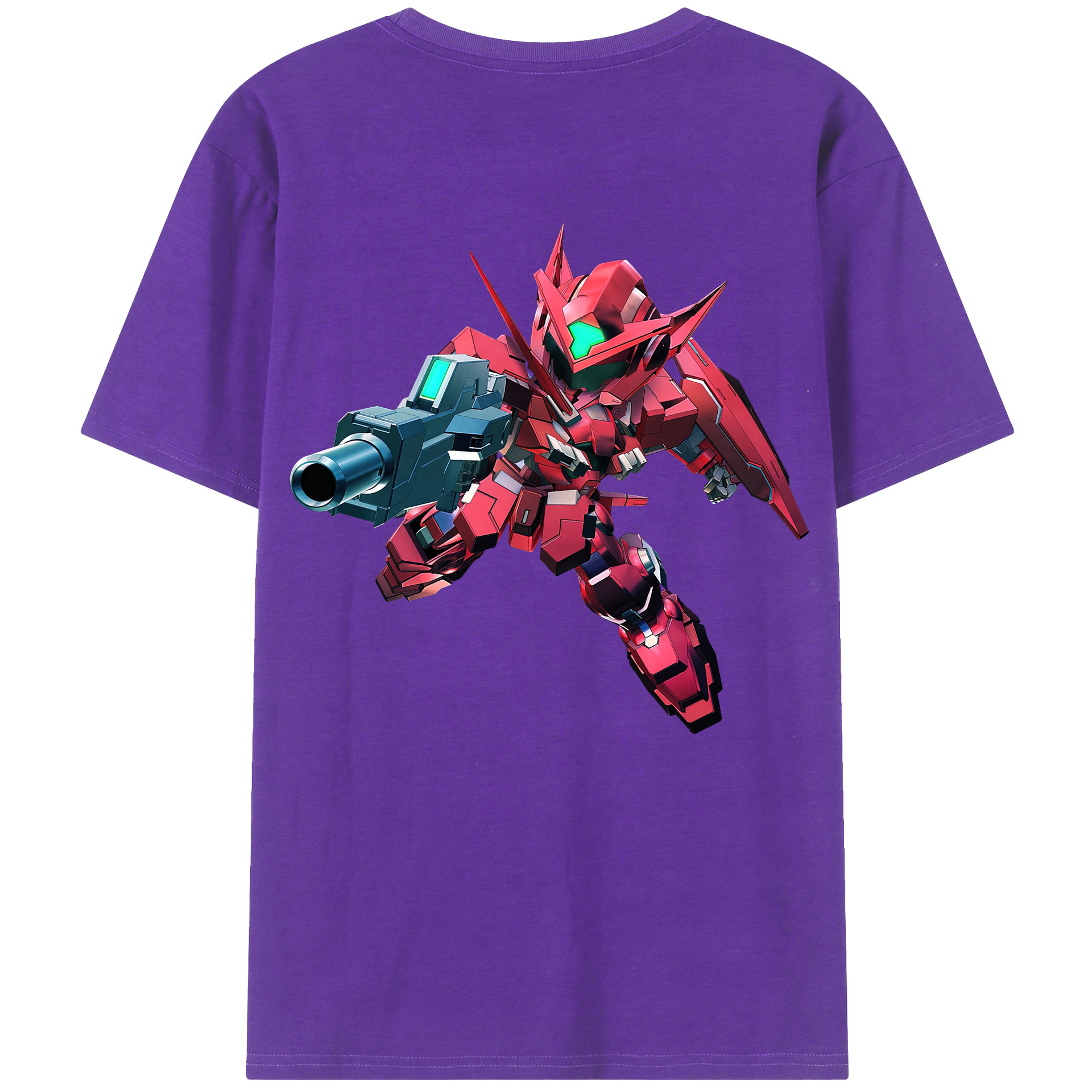 （画像用） 機動戦士ガンダム Mobile Suit Gundam 綿100％ メンズ半袖Tシャツ（バックプリント） 通気性