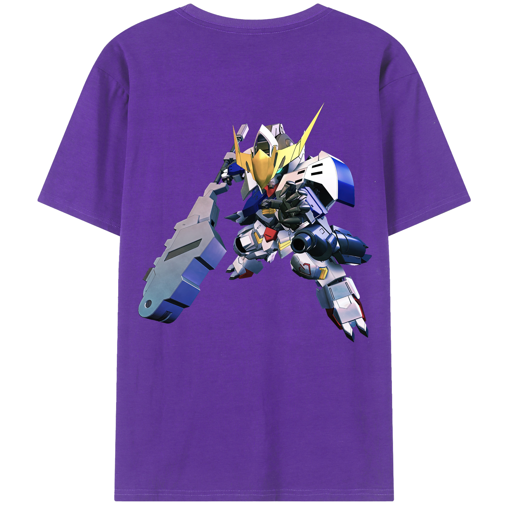 （画像用） 機動戦士ガンダム Mobile Suit Gundam 綿100％ メンズ半袖Tシャツ（バックプリント） 通気性