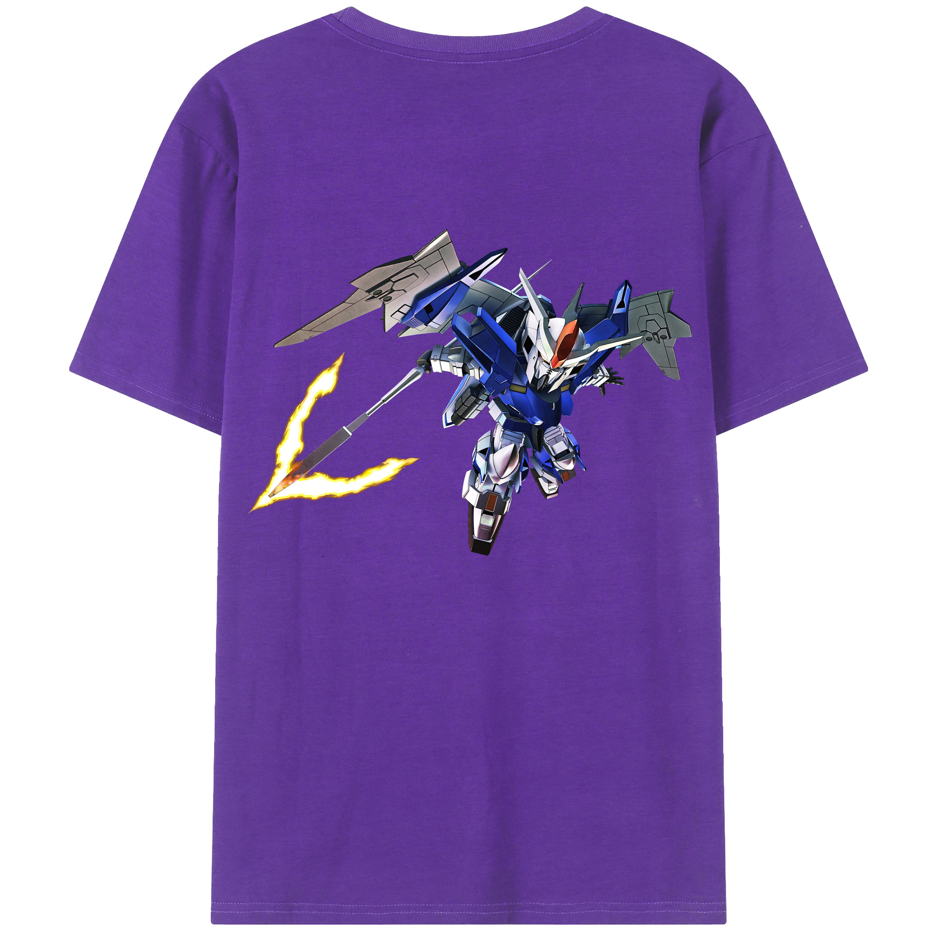 （画像用） 機動戦士ガンダム Mobile Suit Gundam 綿100％ メンズ半袖Tシャツ（バックプリント） 通気性