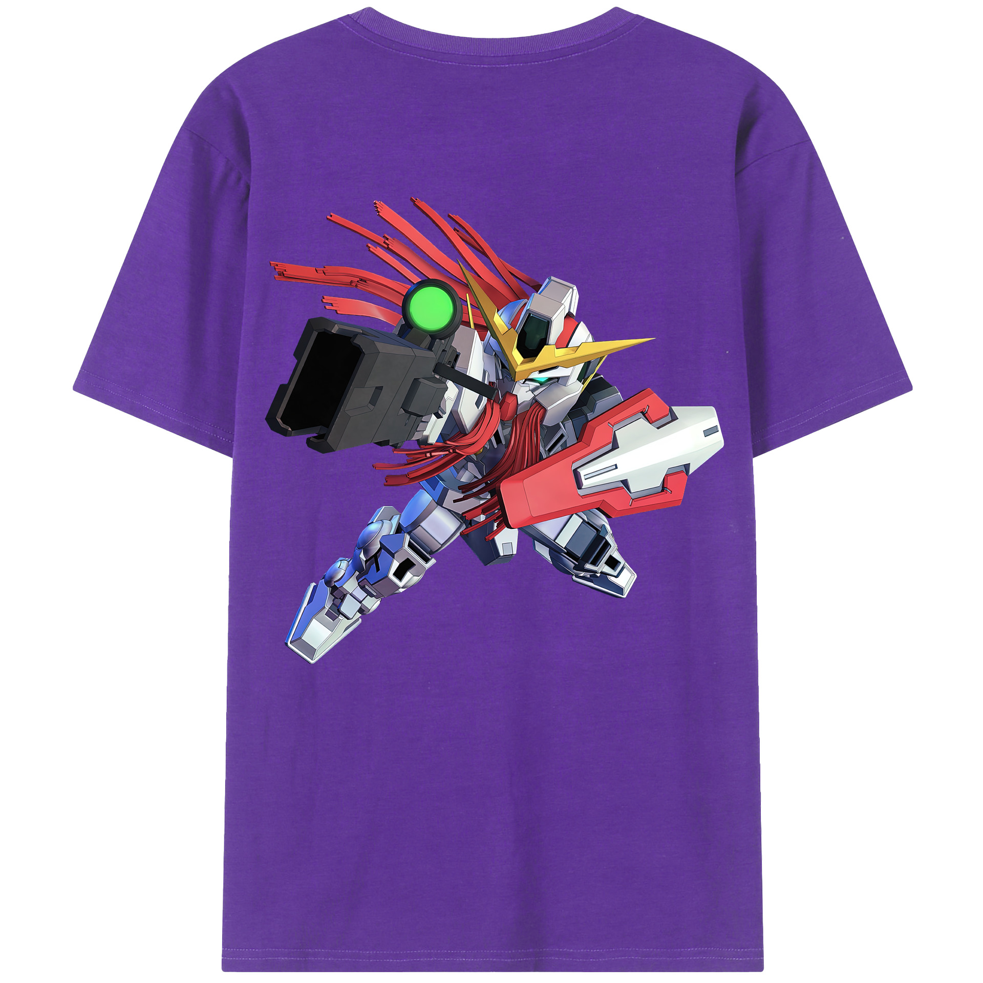 （画像用） 機動戦士ガンダム Mobile Suit Gundam 綿100％ メンズ半袖Tシャツ（バックプリント） 通気性
