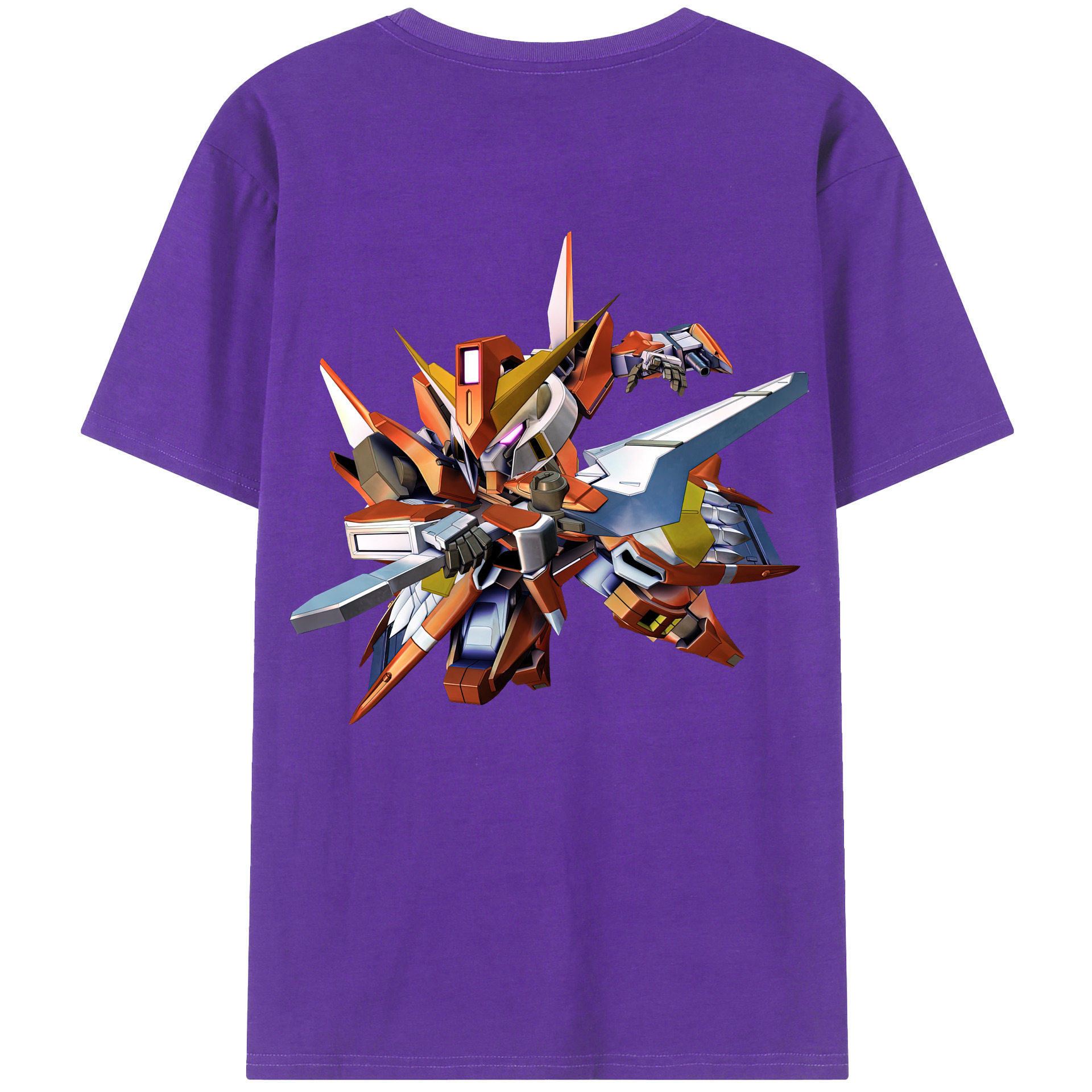 （画像用） 機動戦士ガンダム Mobile Suit Gundam 綿100％ メンズ半袖Tシャツ（バックプリント） 通気性