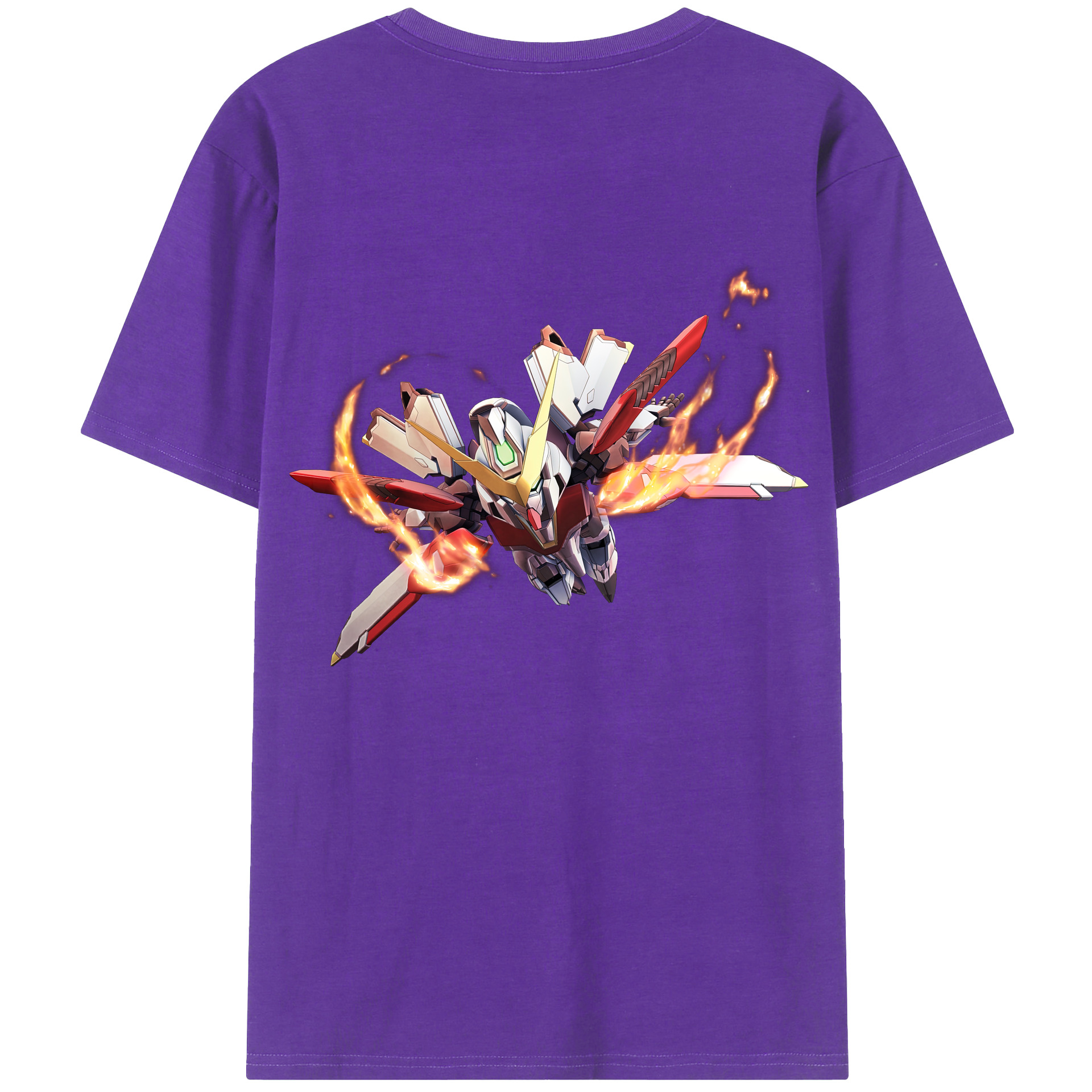 （画像用） 機動戦士ガンダム Mobile Suit Gundam 綿100％ メンズ半袖Tシャツ（バックプリント） 通気性