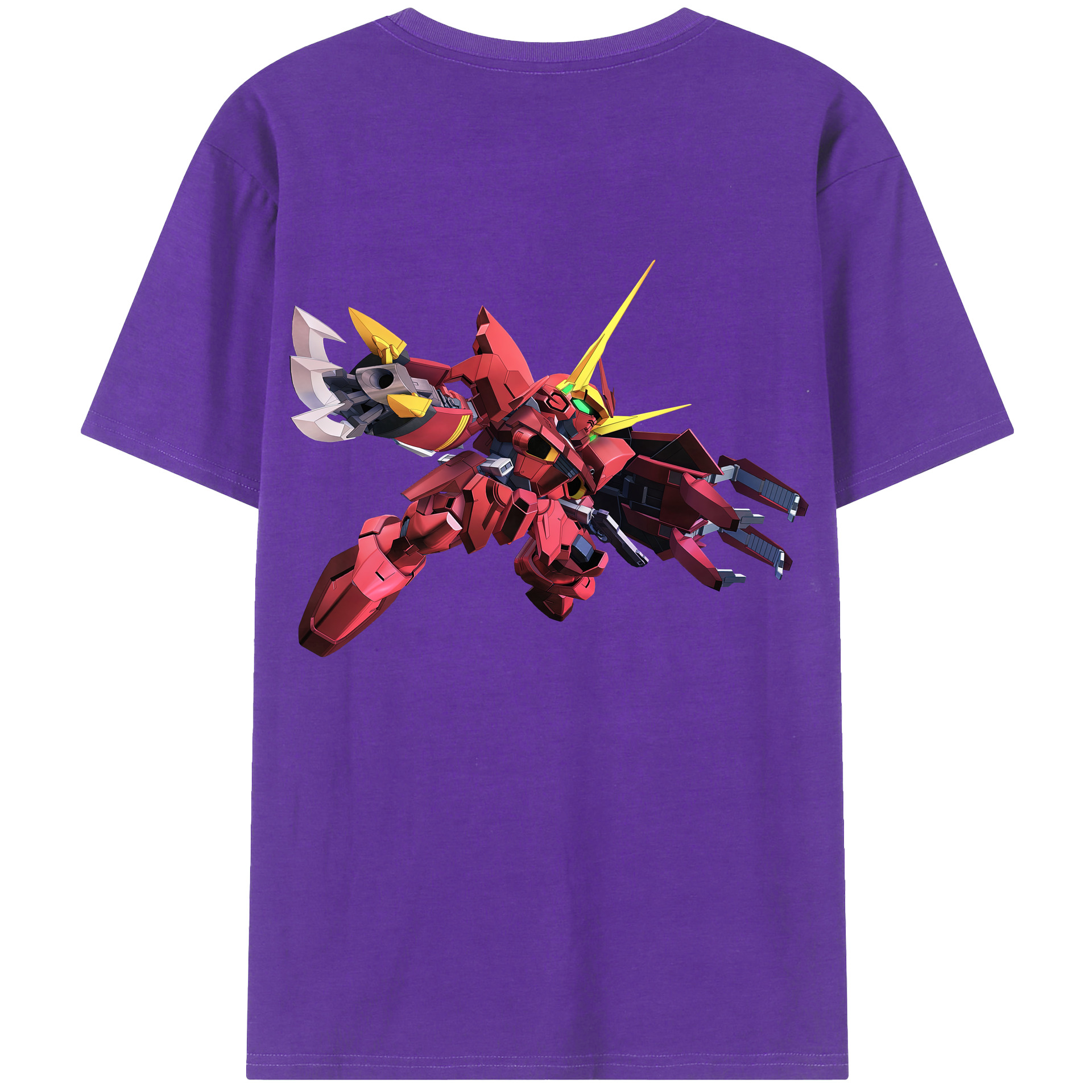 （画像用） 機動戦士ガンダム Mobile Suit Gundam 綿100％ メンズ半袖Tシャツ（バックプリント） 通気性
