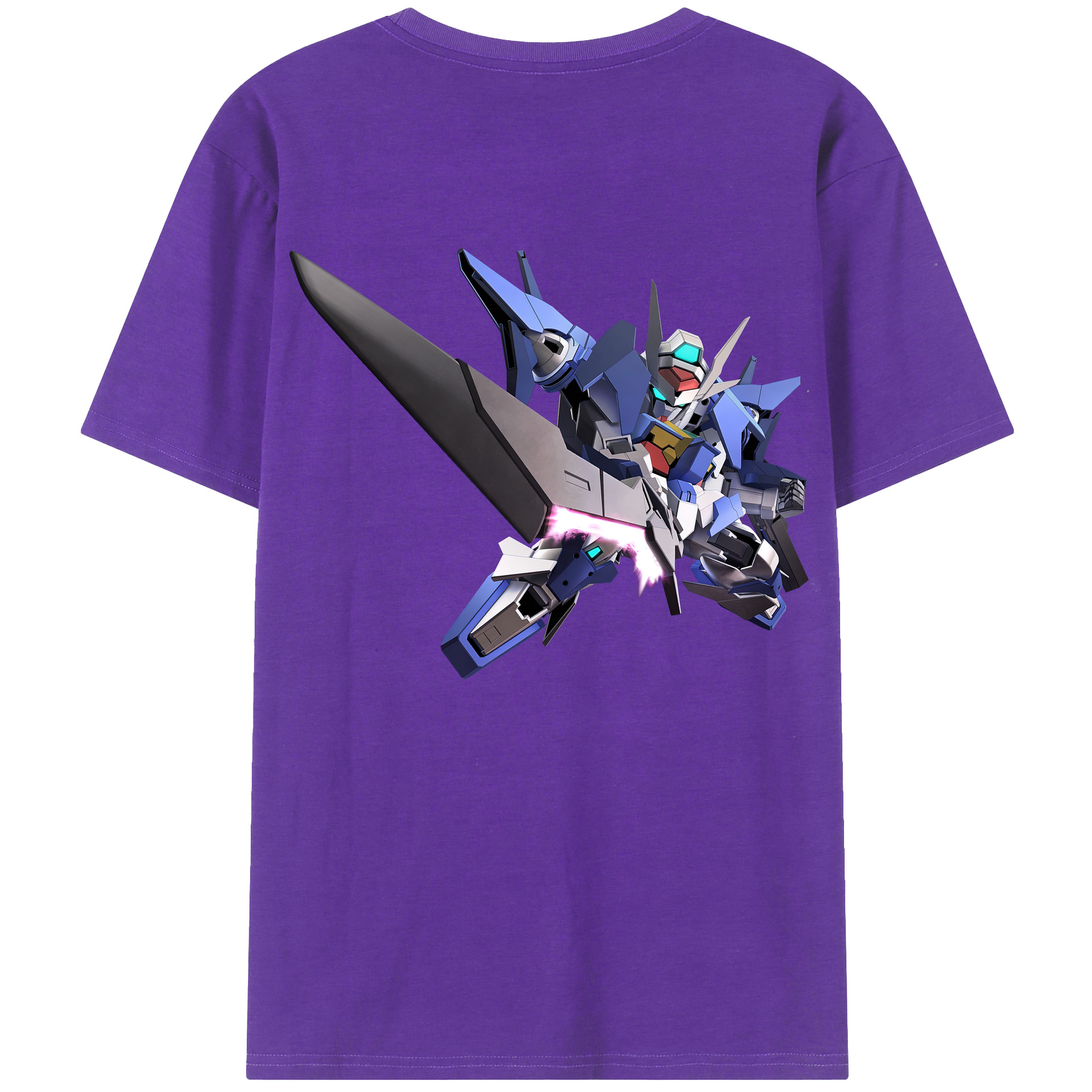 （画像用） 機動戦士ガンダム Mobile Suit Gundam 綿100％ メンズ半袖Tシャツ（バックプリント） 通気性