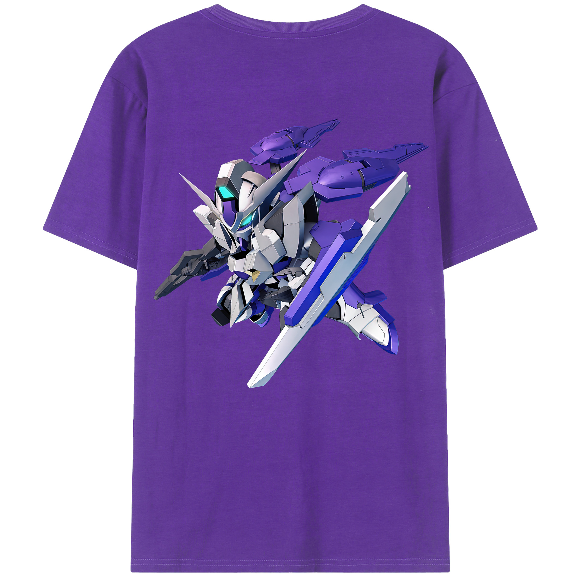 （画像用） 機動戦士ガンダム Mobile Suit Gundam 綿100％ メンズ半袖Tシャツ（バックプリント） 通気性
