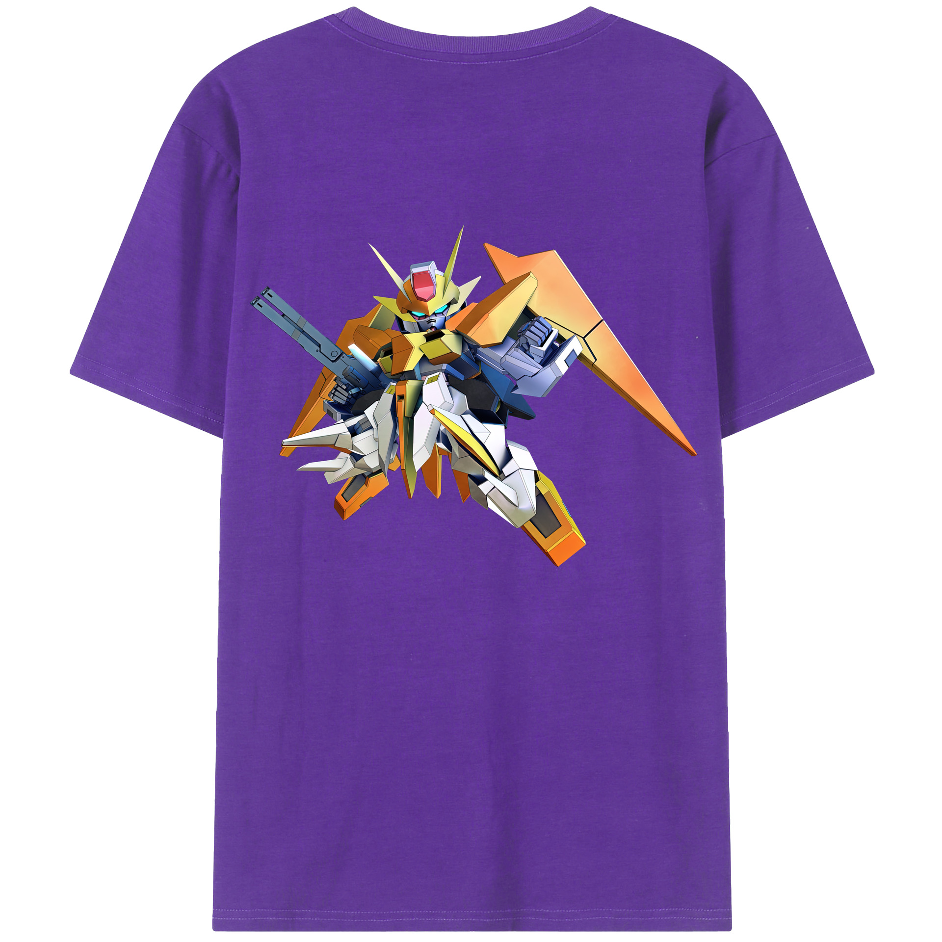 （画像用） 機動戦士ガンダム Mobile Suit Gundam 綿100％ メンズ半袖Tシャツ（バックプリント） 通気性