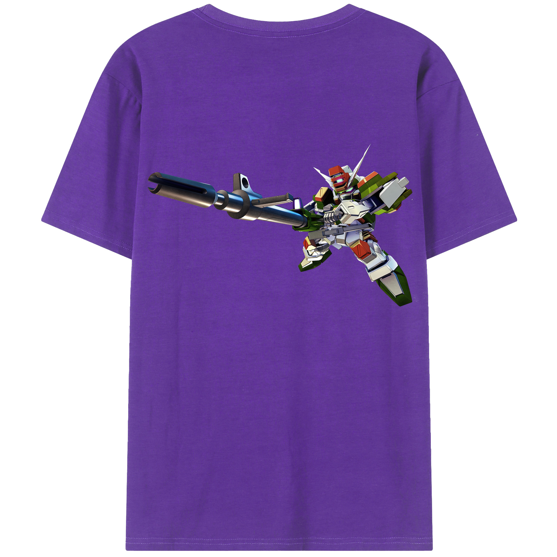 （画像用） 機動戦士ガンダム Mobile Suit Gundam 綿100％ メンズ半袖Tシャツ（バックプリント） 通気性