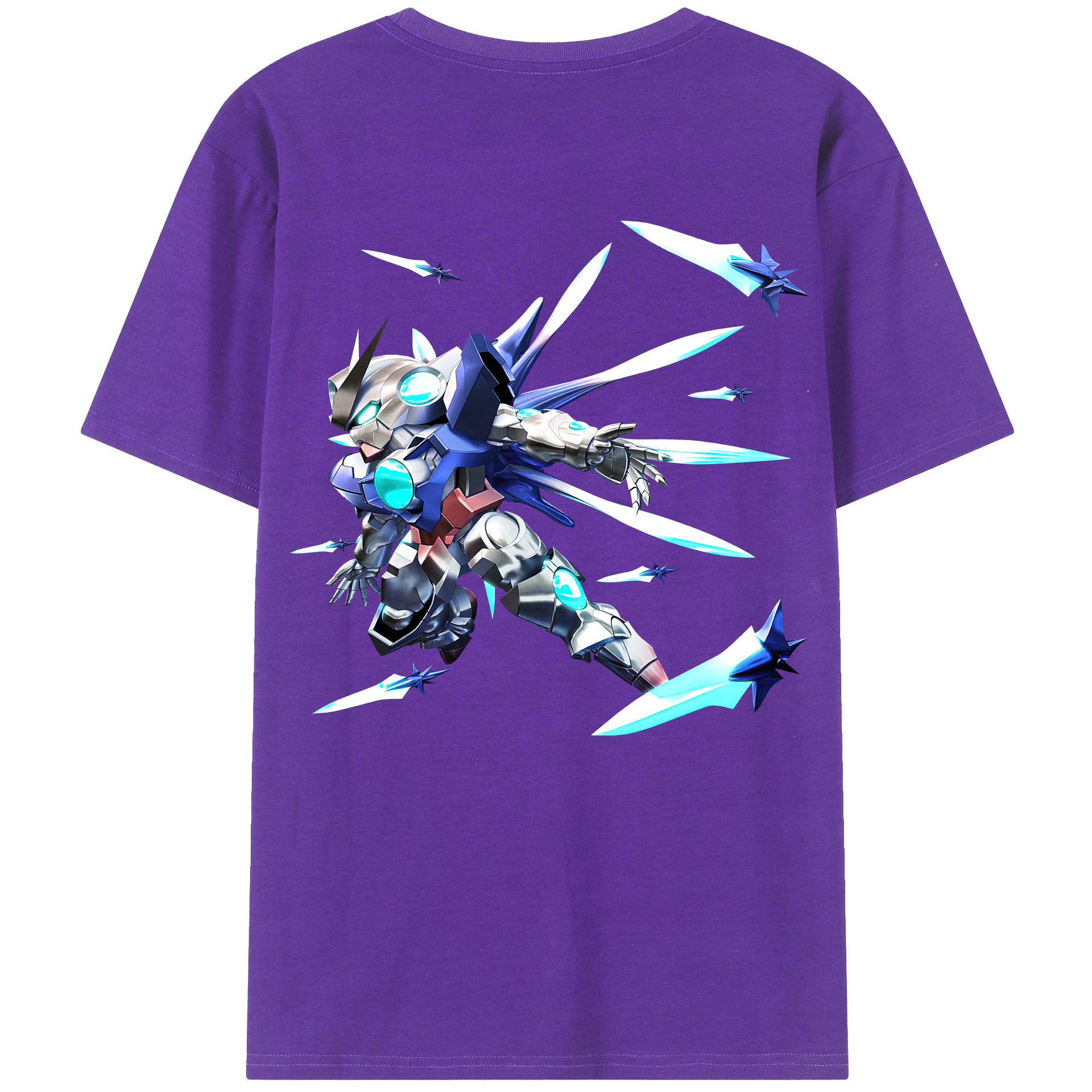（画像用） 機動戦士ガンダム Mobile Suit Gundam 綿100％ メンズ半袖Tシャツ（バックプリント） 通気性