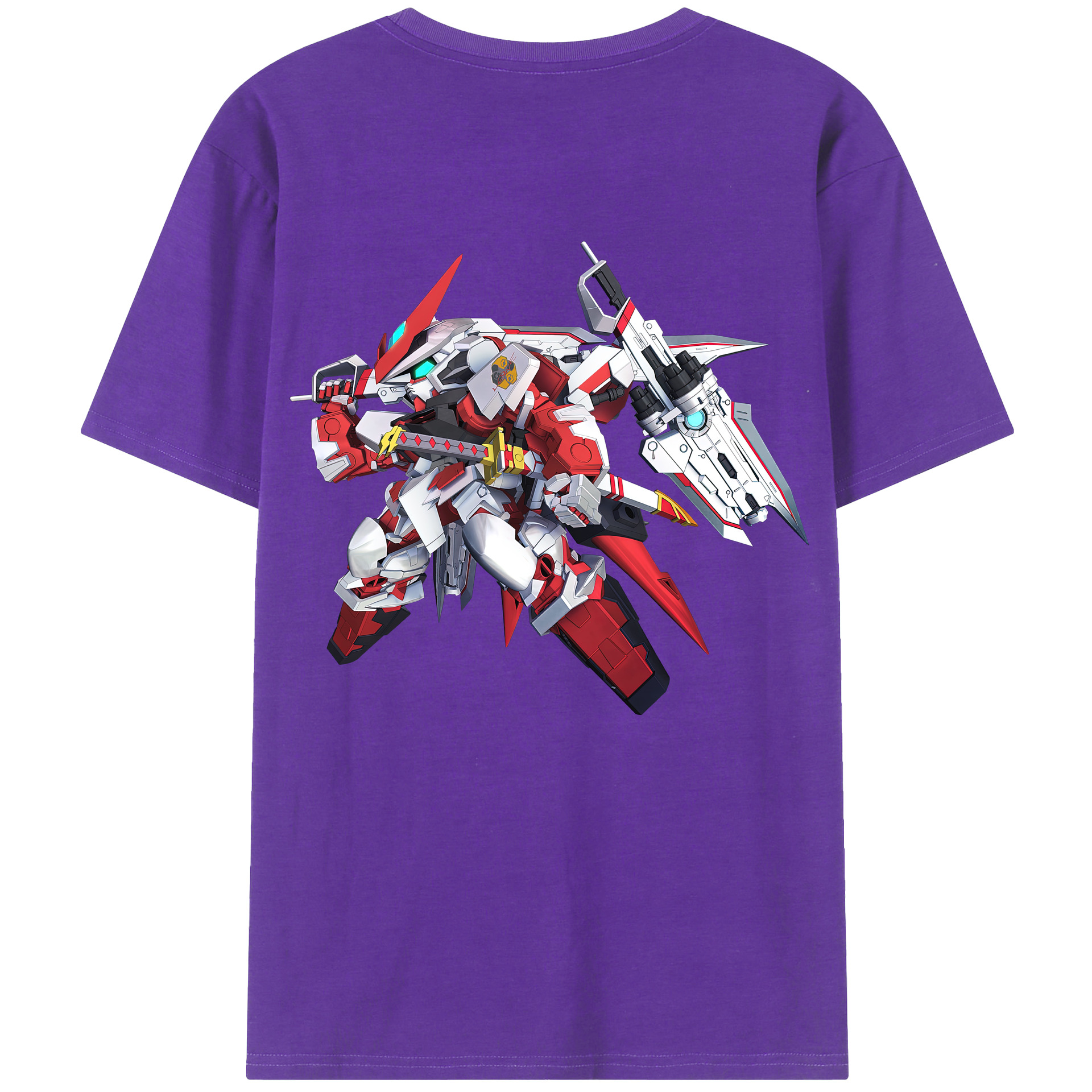 （画像用） 機動戦士ガンダム Mobile Suit Gundam 綿100％ メンズ半袖Tシャツ（バックプリント） 通気性