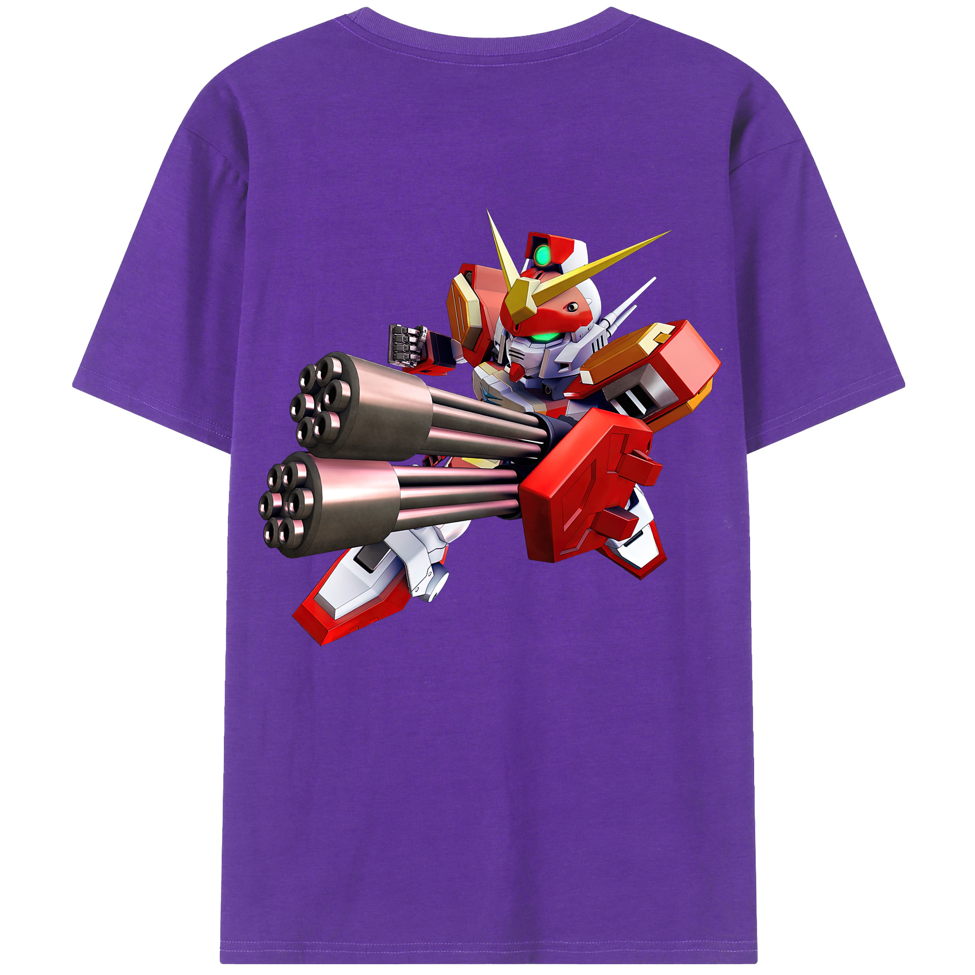 （画像用） 機動戦士ガンダム Mobile Suit Gundam 綿100％ メンズ半袖Tシャツ（バックプリント） 通気性