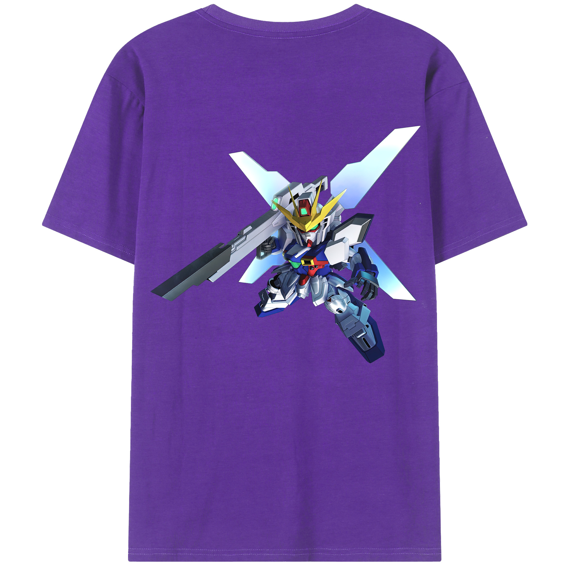 （画像用） 機動戦士ガンダム Mobile Suit Gundam 綿100％ メンズ半袖Tシャツ（バックプリント） 通気性