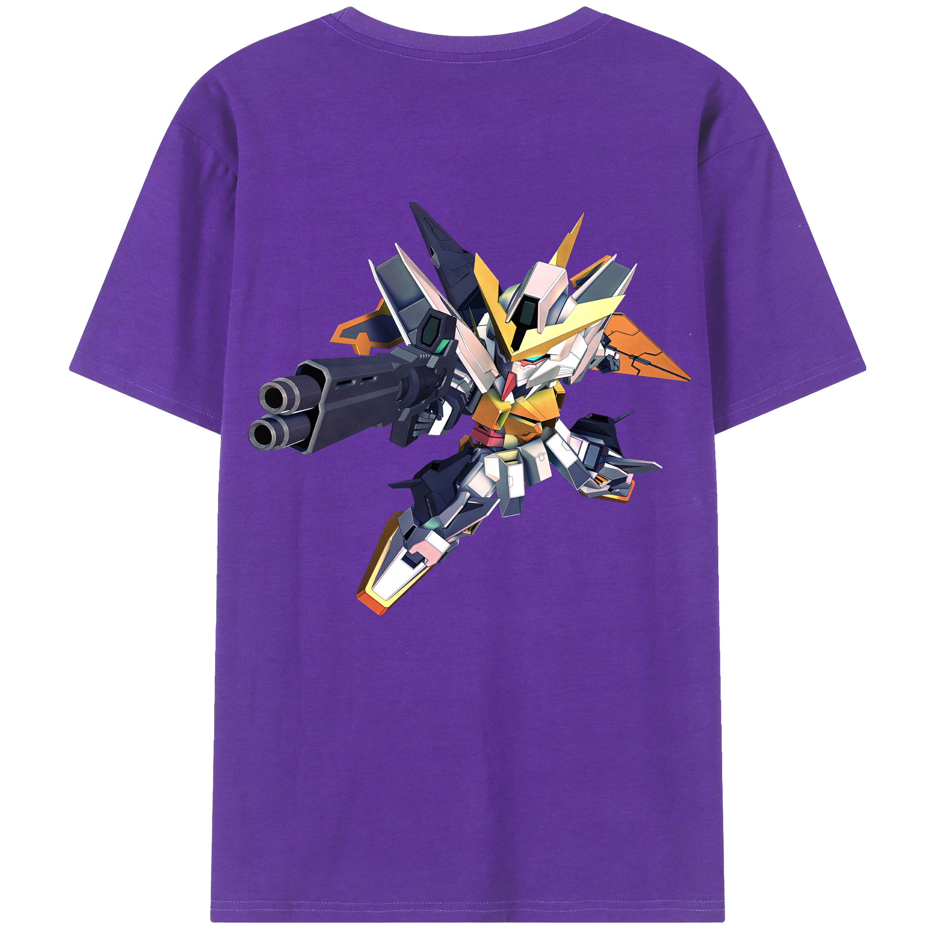 （画像用） 機動戦士ガンダム Mobile Suit Gundam 綿100％ メンズ半袖Tシャツ（バックプリント） 通気性