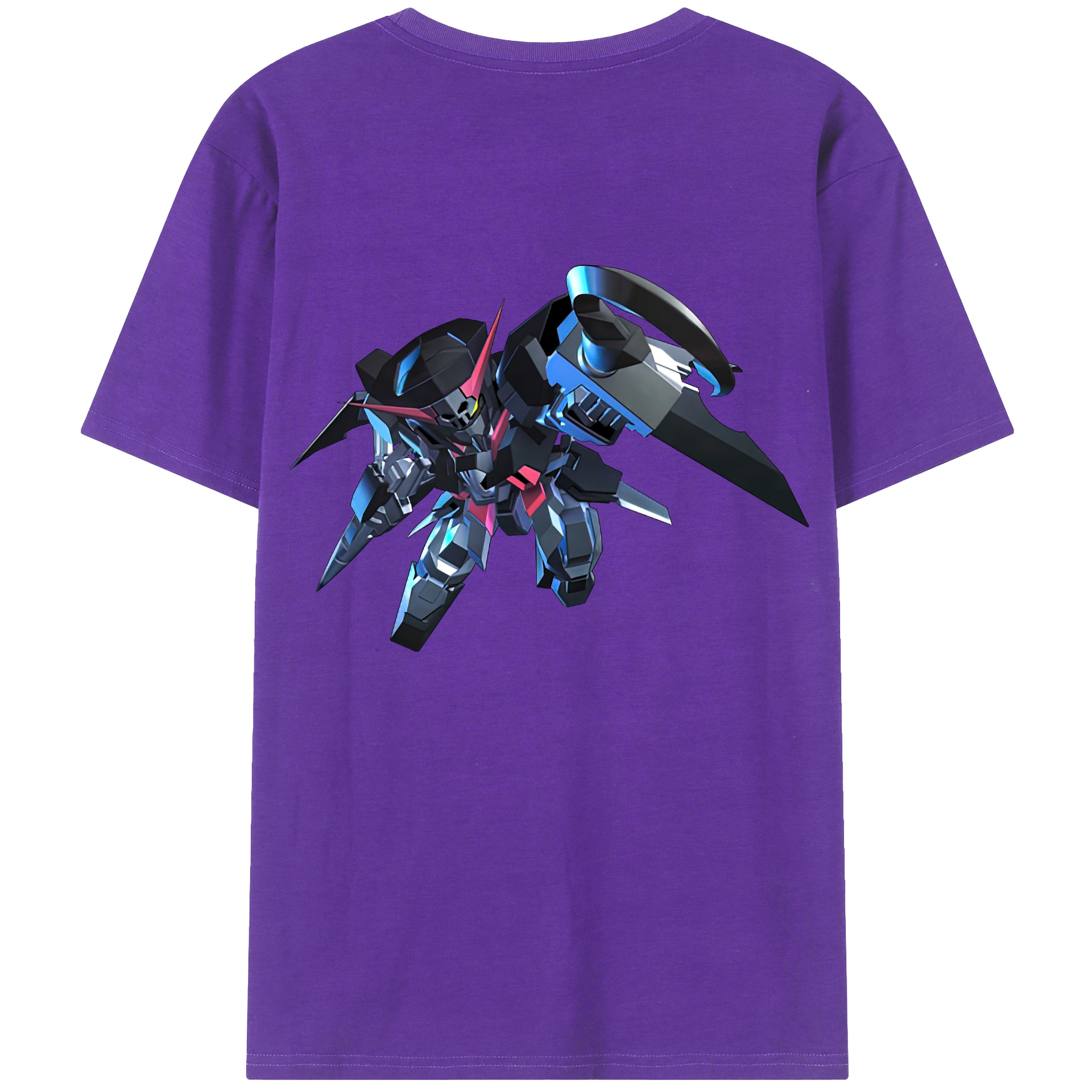 （画像用） 機動戦士ガンダム Mobile Suit Gundam 綿100％ メンズ半袖Tシャツ（バックプリント） 通気性