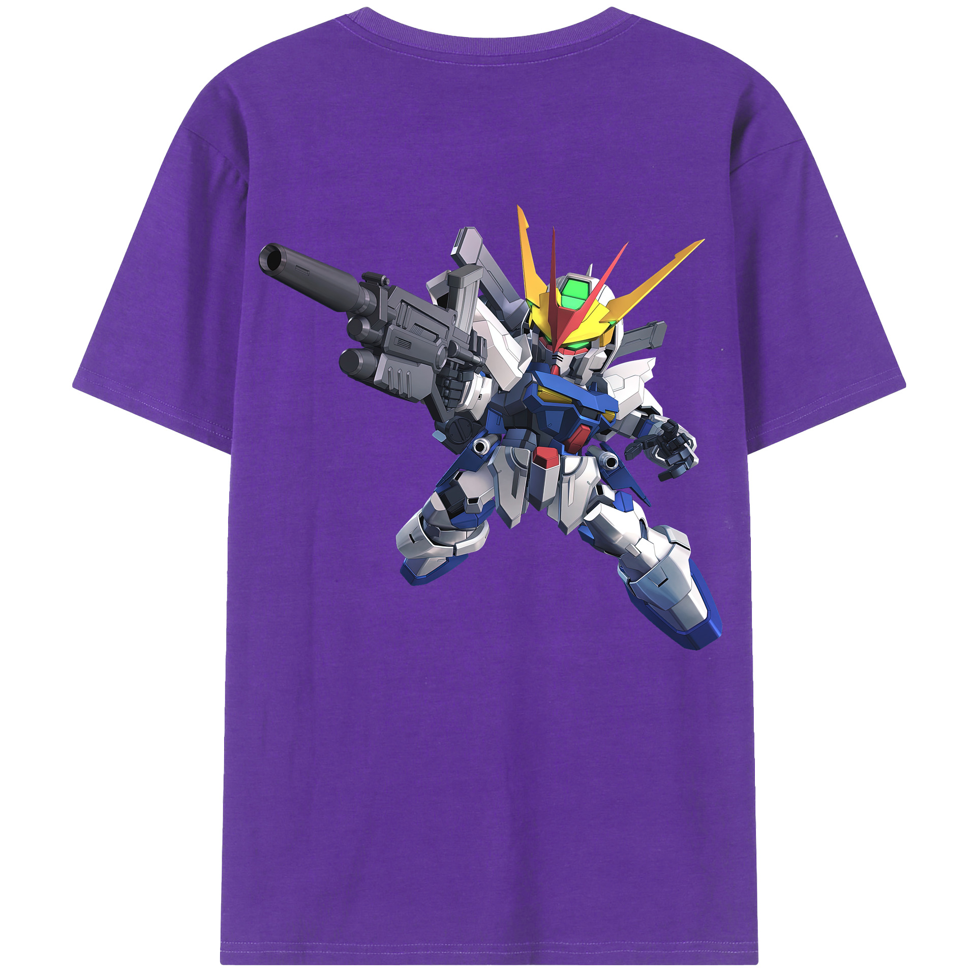 （画像用） 機動戦士ガンダム Mobile Suit Gundam 綿100％ メンズ半袖Tシャツ（バックプリント） 通気性