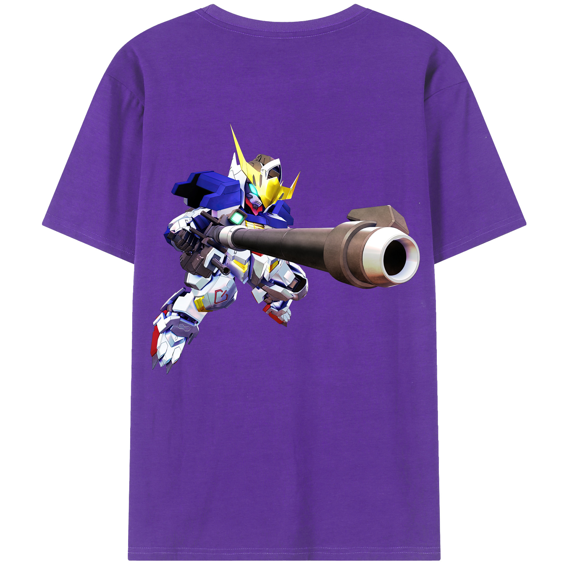 （画像用） 機動戦士ガンダム Mobile Suit Gundam 綿100％ メンズ半袖Tシャツ（バックプリント） 通気性
