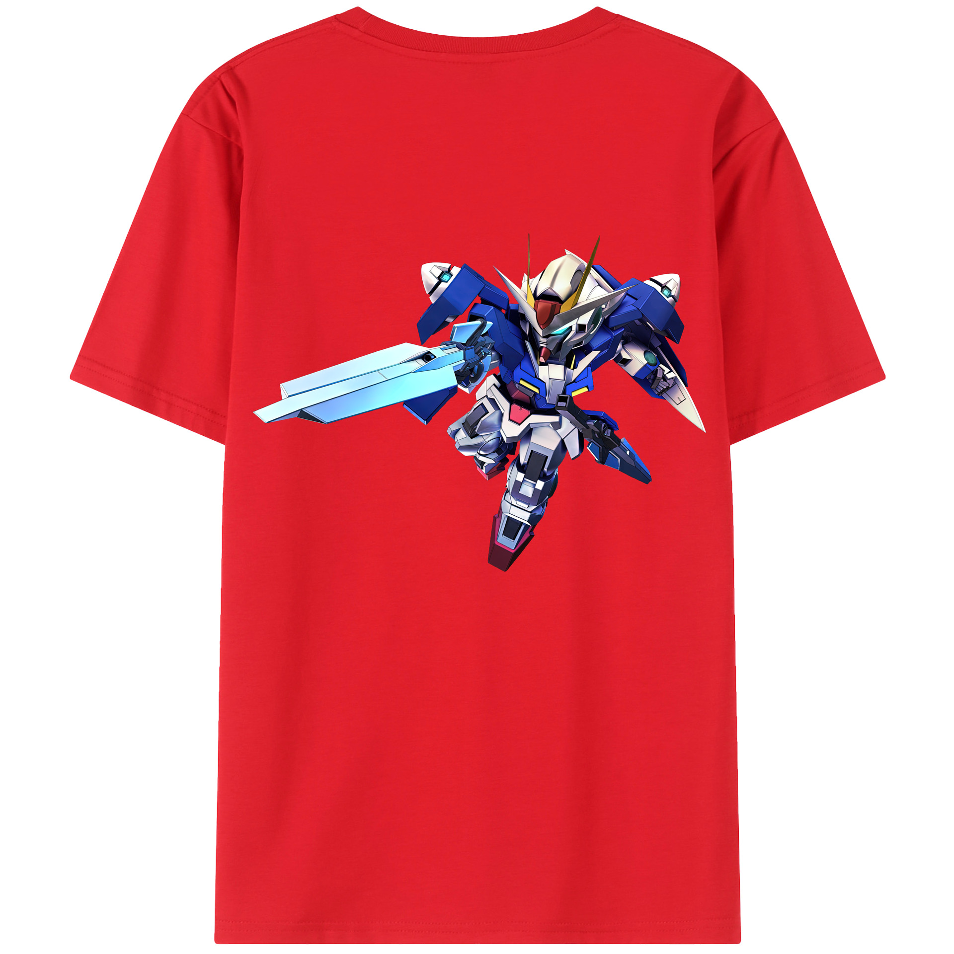 （画像用） 機動戦士ガンダム Mobile Suit Gundam 綿100％ メンズ半袖Tシャツ（バックプリント） 通気性