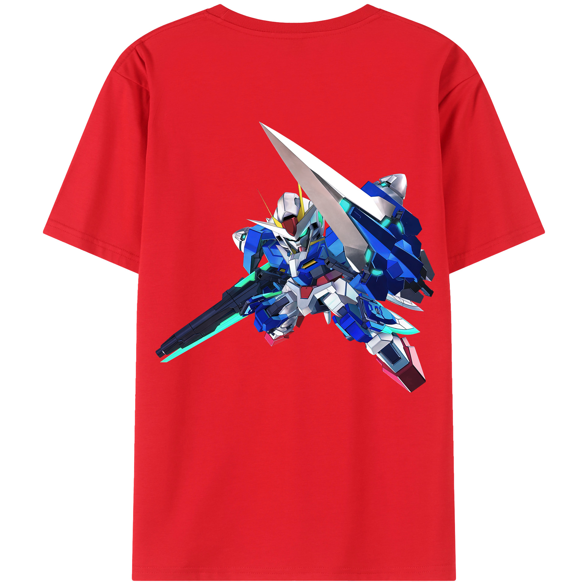 （画像用） 機動戦士ガンダム Mobile Suit Gundam 綿100％ メンズ半袖Tシャツ（バックプリント） 通気性