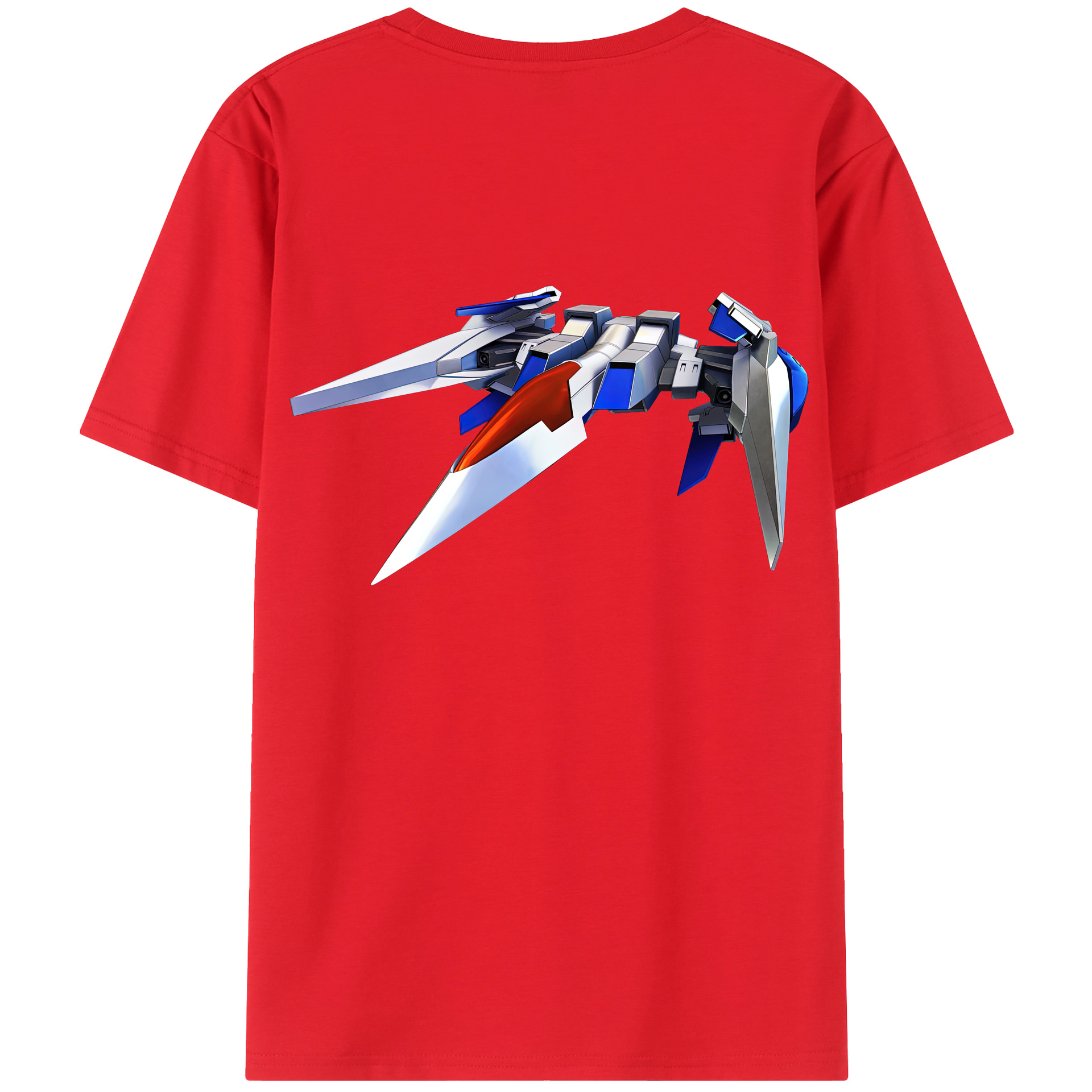 （画像用） 機動戦士ガンダム Mobile Suit Gundam 綿100％ メンズ半袖Tシャツ（バックプリント） 通気性