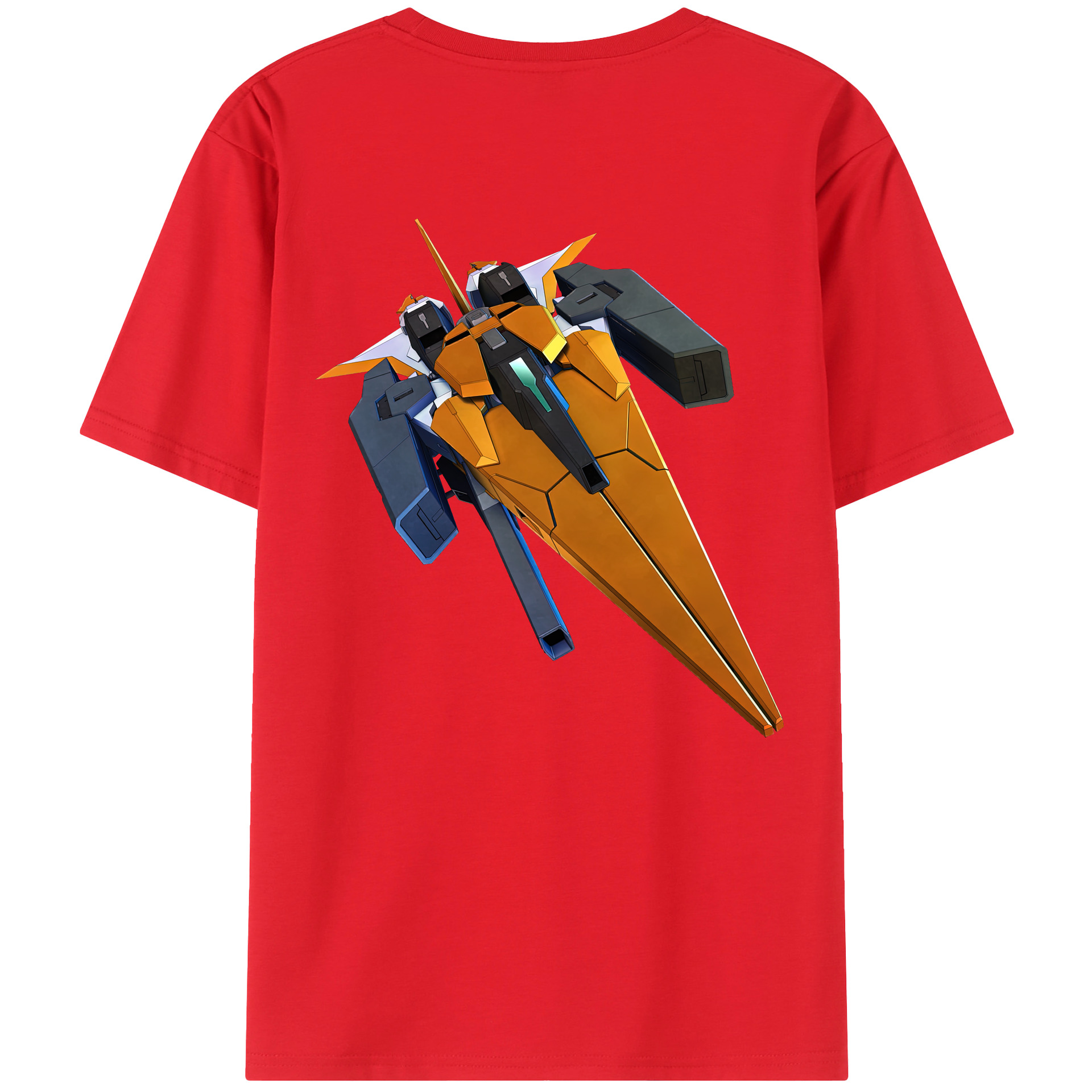 （画像用） 機動戦士ガンダム Mobile Suit Gundam 綿100％ メンズ半袖Tシャツ（バックプリント） 通気性