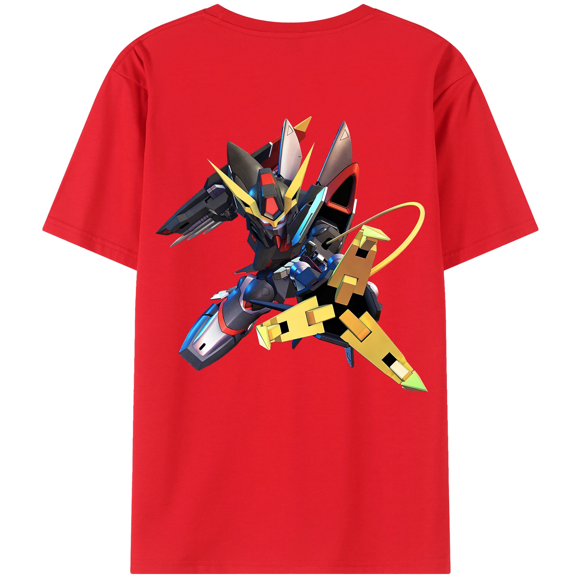 （画像用） 機動戦士ガンダム Mobile Suit Gundam 綿100％ メンズ半袖Tシャツ（バックプリント） 通気性