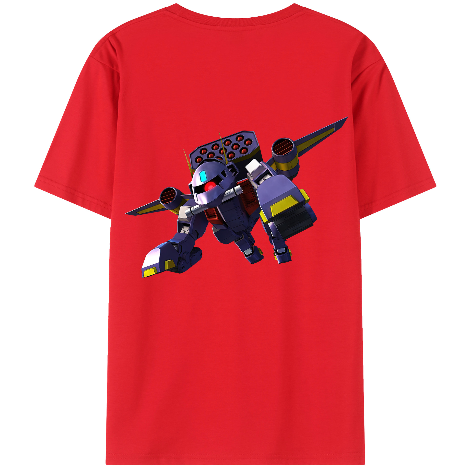 （画像用） 機動戦士ガンダム Mobile Suit Gundam 綿100％ メンズ半袖Tシャツ（バックプリント） 通気性