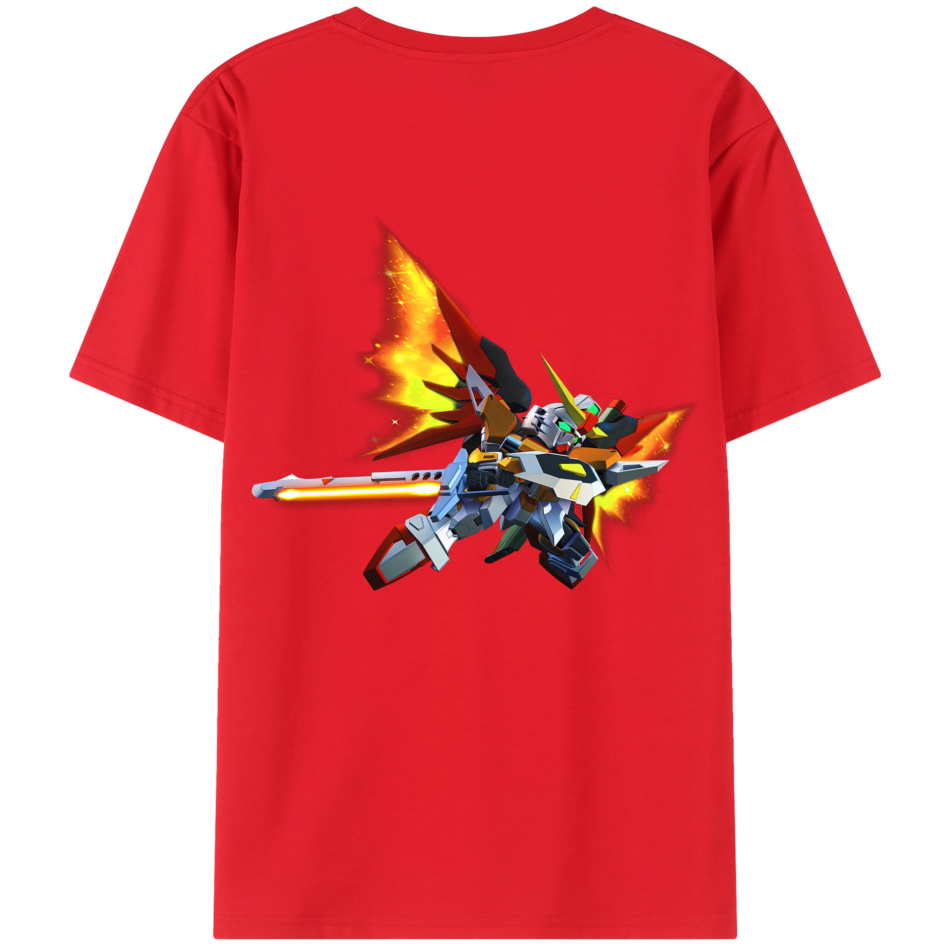 （画像用） 機動戦士ガンダム Mobile Suit Gundam 綿100％ メンズ半袖Tシャツ（バックプリント） 通気性