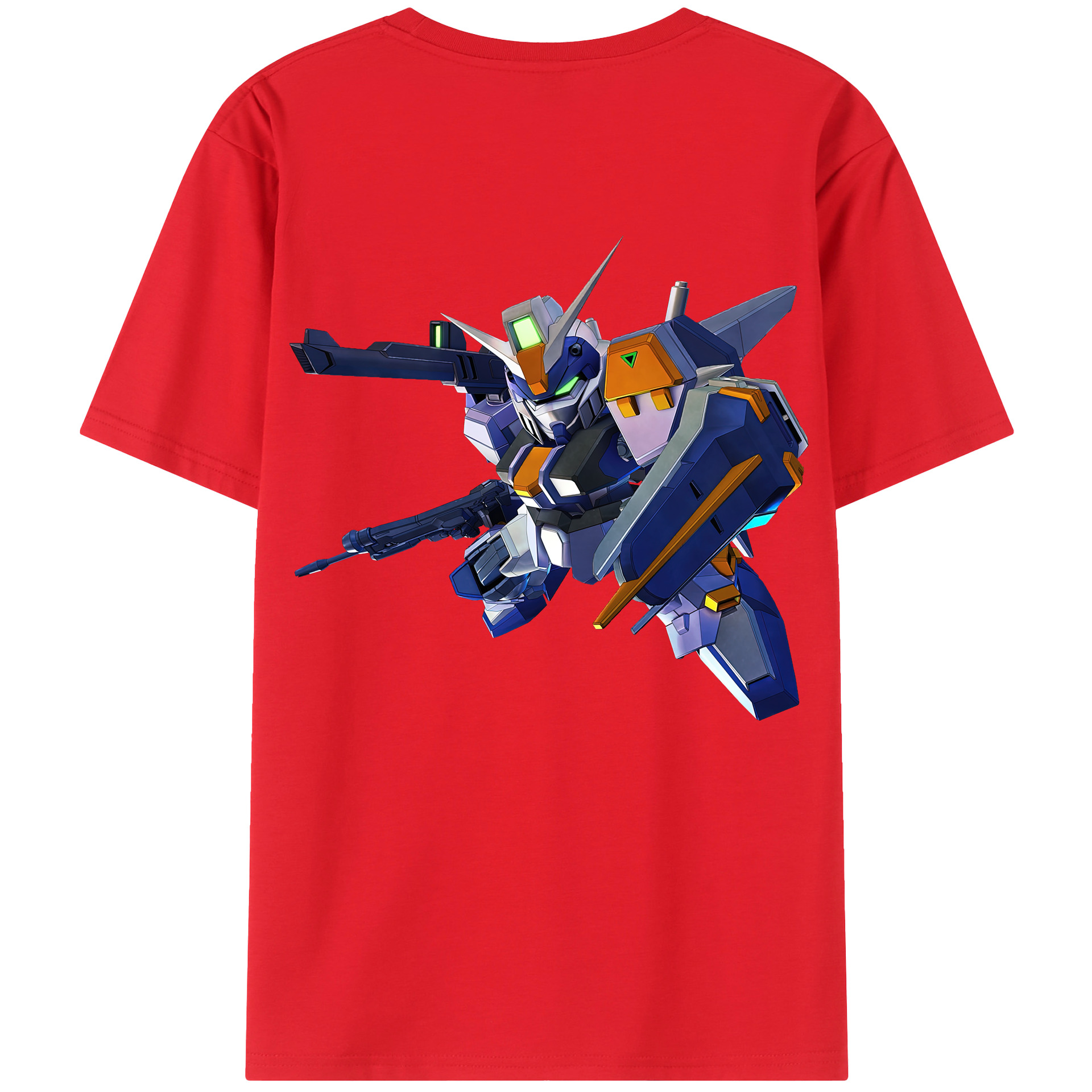 （画像用） 機動戦士ガンダム Mobile Suit Gundam 綿100％ メンズ半袖Tシャツ（バックプリント） 通気性