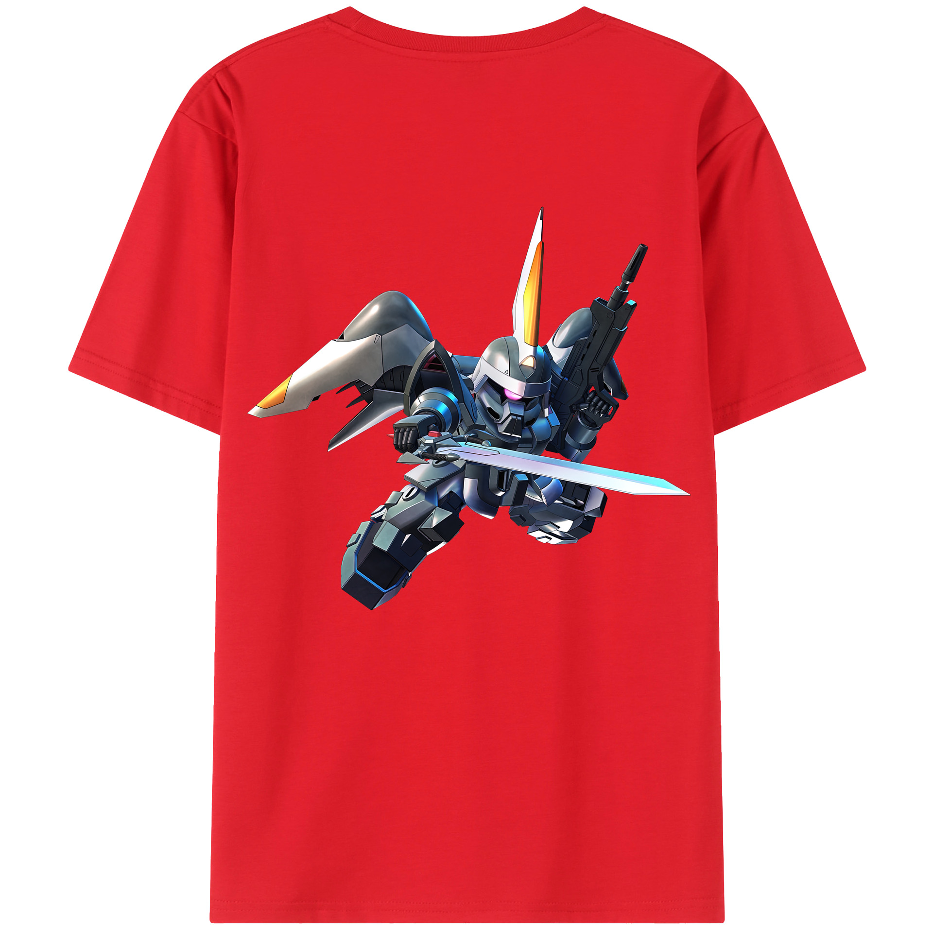（画像用） 機動戦士ガンダム Mobile Suit Gundam 綿100％ メンズ半袖Tシャツ（バックプリント） 通気性