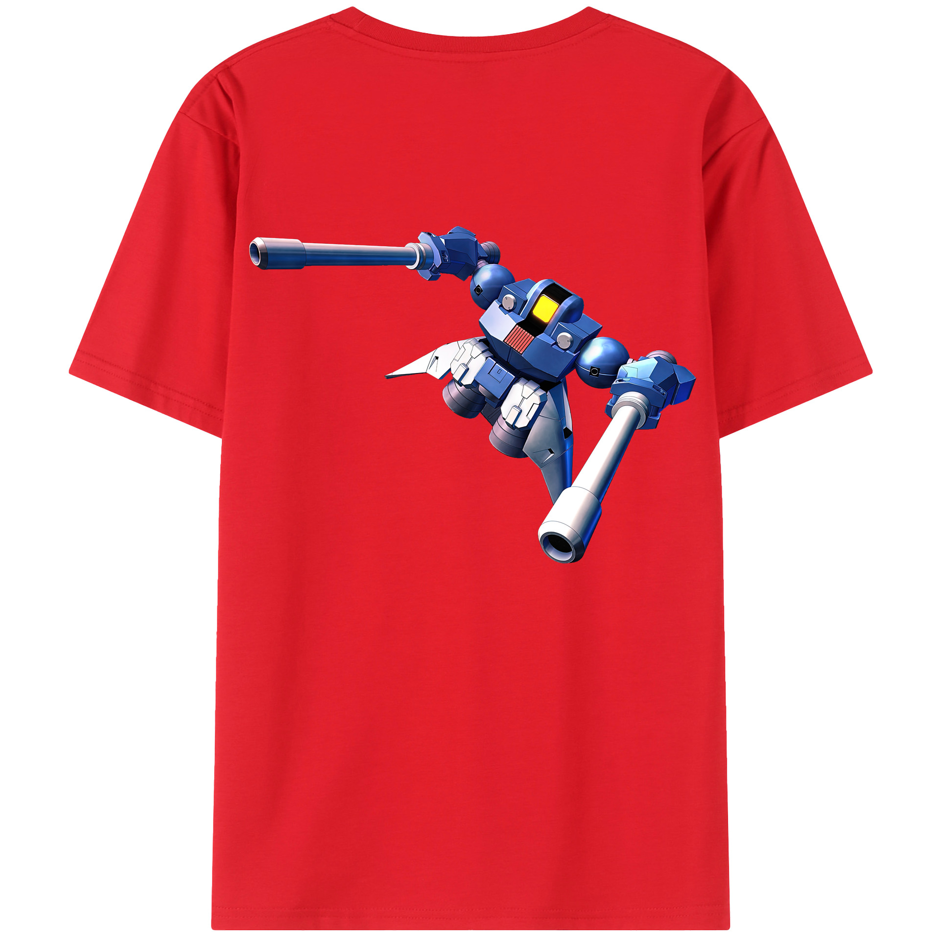 （画像用） 機動戦士ガンダム Mobile Suit Gundam 綿100％ メンズ半袖Tシャツ（バックプリント） 通気性