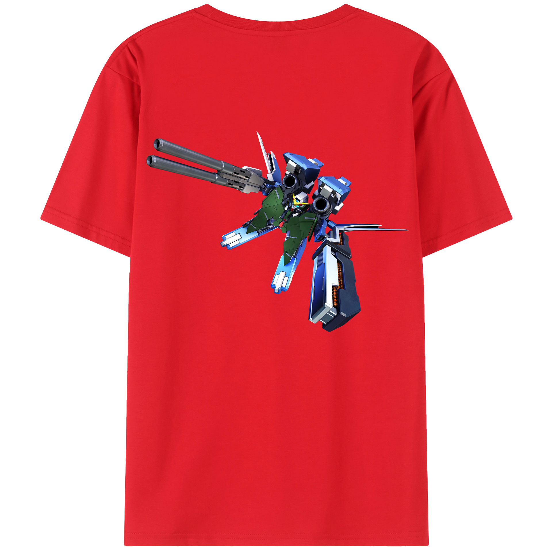 （画像用） 機動戦士ガンダム Mobile Suit Gundam 綿100％ メンズ半袖Tシャツ（バックプリント） 通気性
