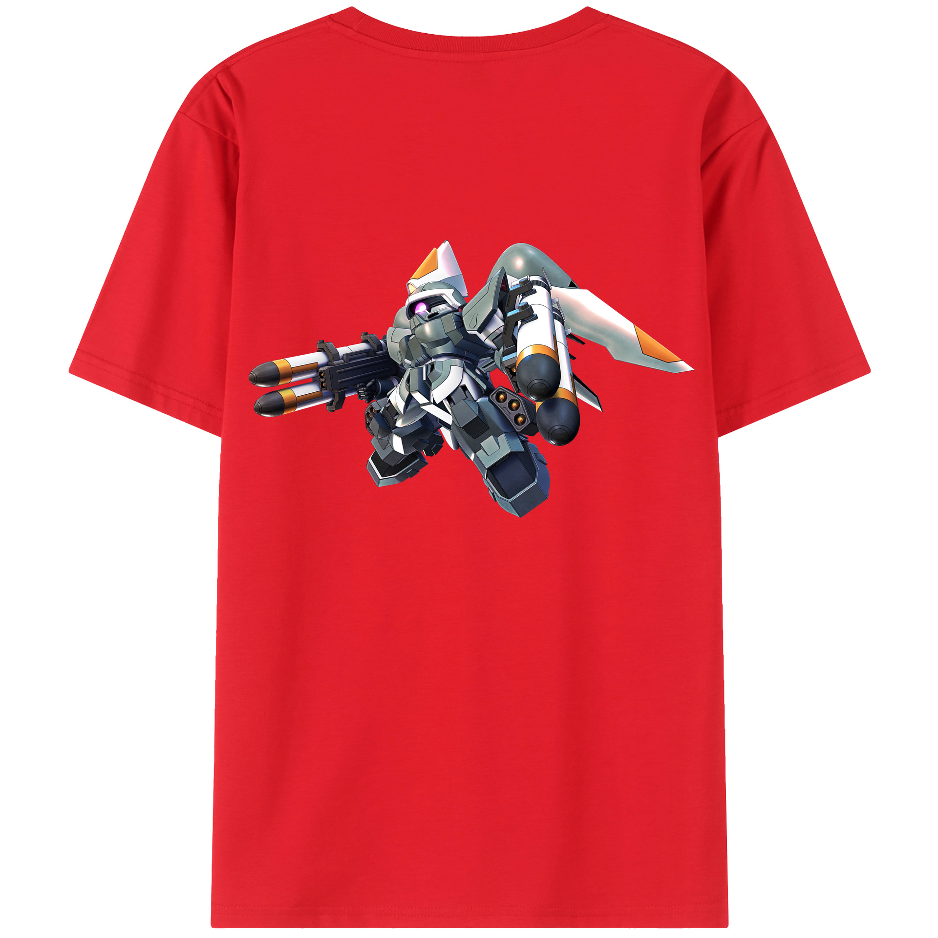 （画像用） 機動戦士ガンダム Mobile Suit Gundam 綿100％ メンズ半袖Tシャツ（バックプリント） 通気性