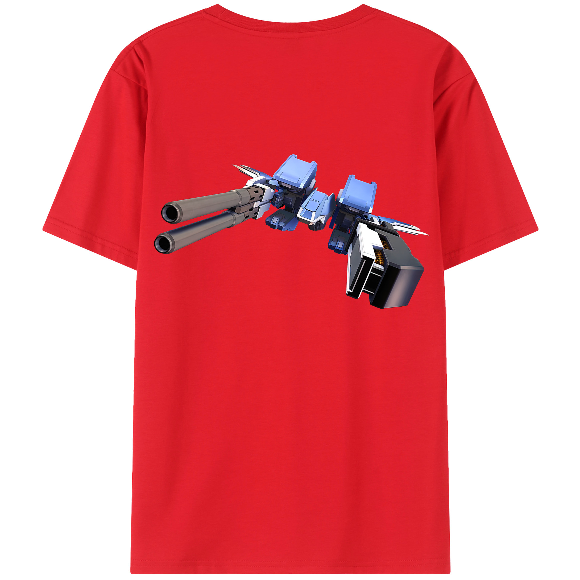 （画像用） 機動戦士ガンダム Mobile Suit Gundam 綿100％ メンズ半袖Tシャツ（バックプリント） 通気性