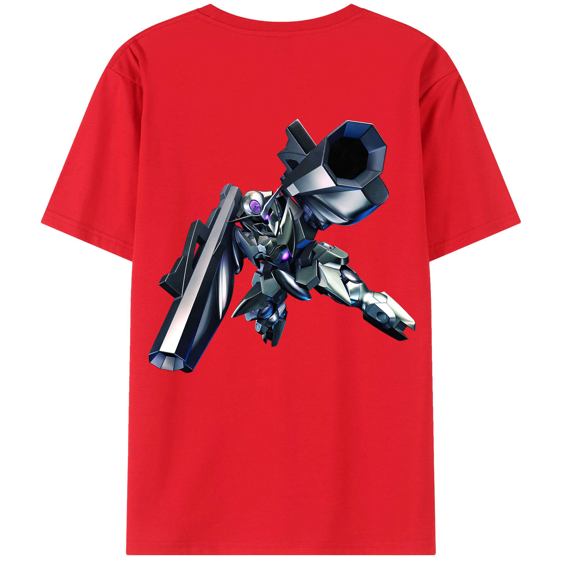 （画像用） 機動戦士ガンダム Mobile Suit Gundam 綿100％ メンズ半袖Tシャツ（バックプリント） 通気性