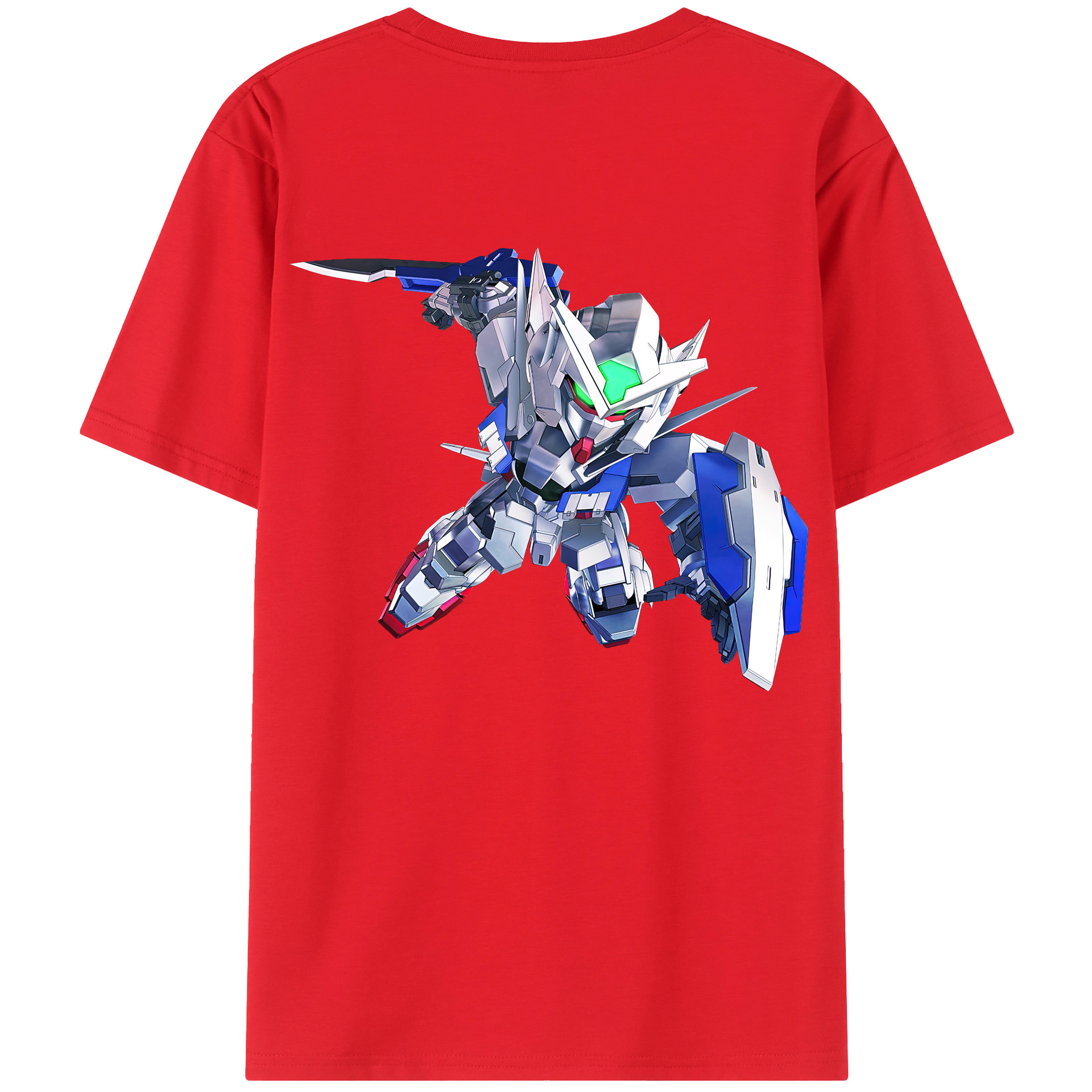 （画像用） 機動戦士ガンダム Mobile Suit Gundam 綿100％ メンズ半袖Tシャツ（バックプリント） 通気性