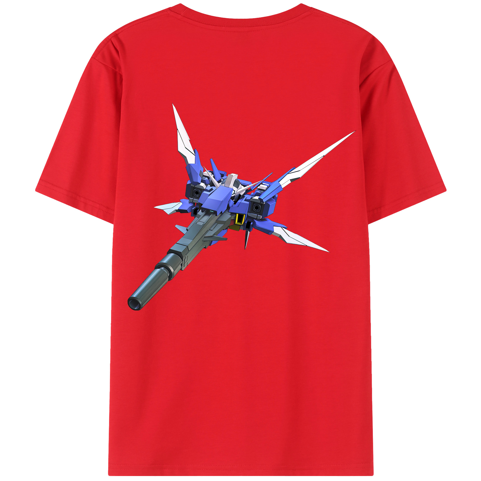 （画像用） 機動戦士ガンダム Mobile Suit Gundam 綿100％ メンズ半袖Tシャツ（バックプリント） 通気性