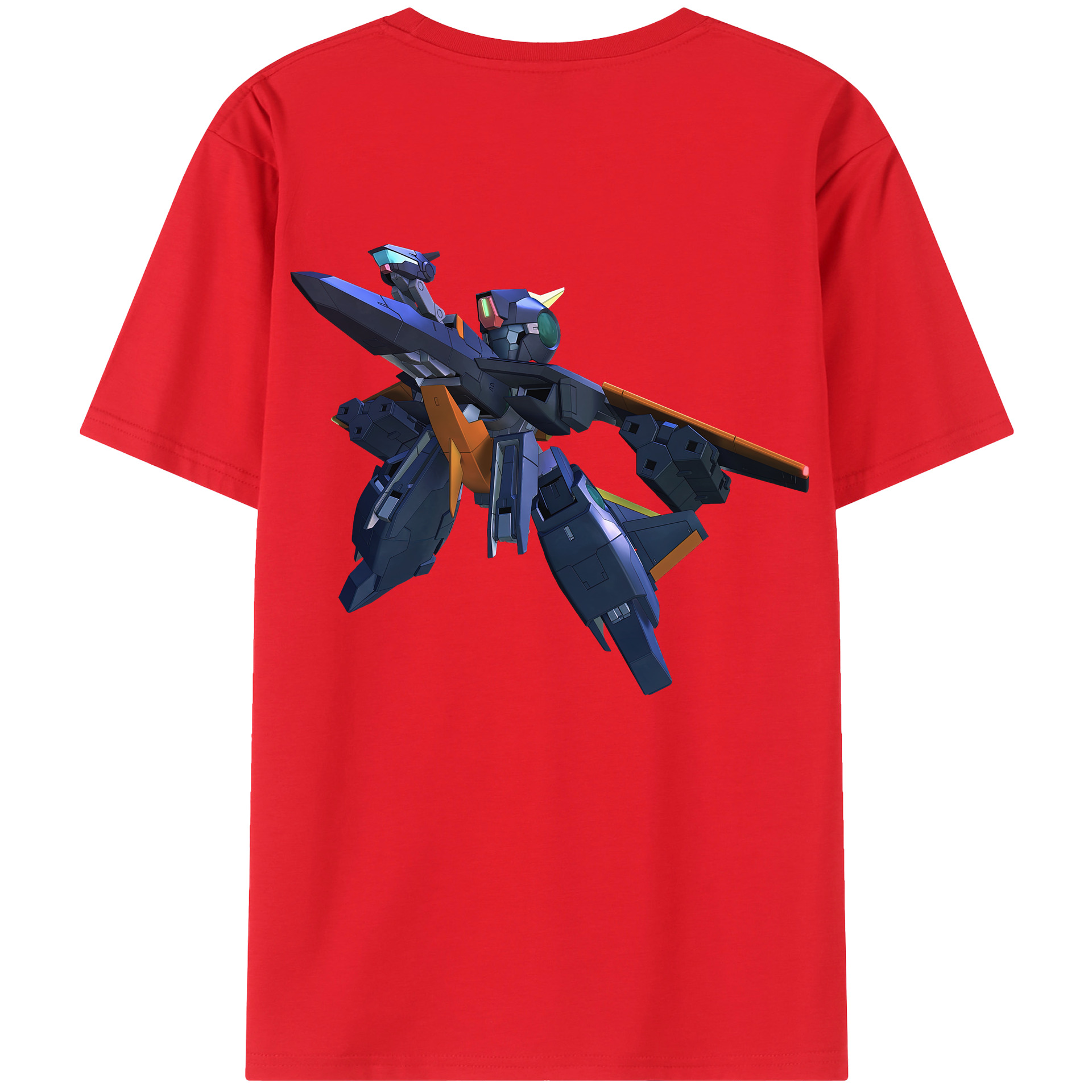 （画像用） 機動戦士ガンダム Mobile Suit Gundam 綿100％ メンズ半袖Tシャツ（バックプリント） 通気性