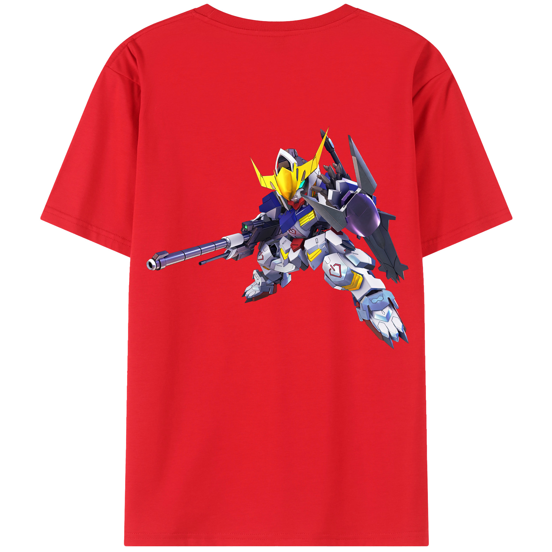 （画像用） 機動戦士ガンダム Mobile Suit Gundam 綿100％ メンズ半袖Tシャツ（バックプリント） 通気性