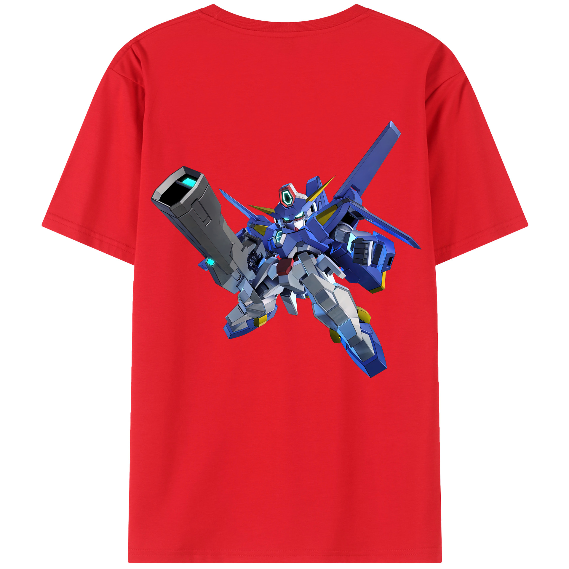 （画像用） 機動戦士ガンダム Mobile Suit Gundam 綿100％ メンズ半袖Tシャツ（バックプリント） 通気性