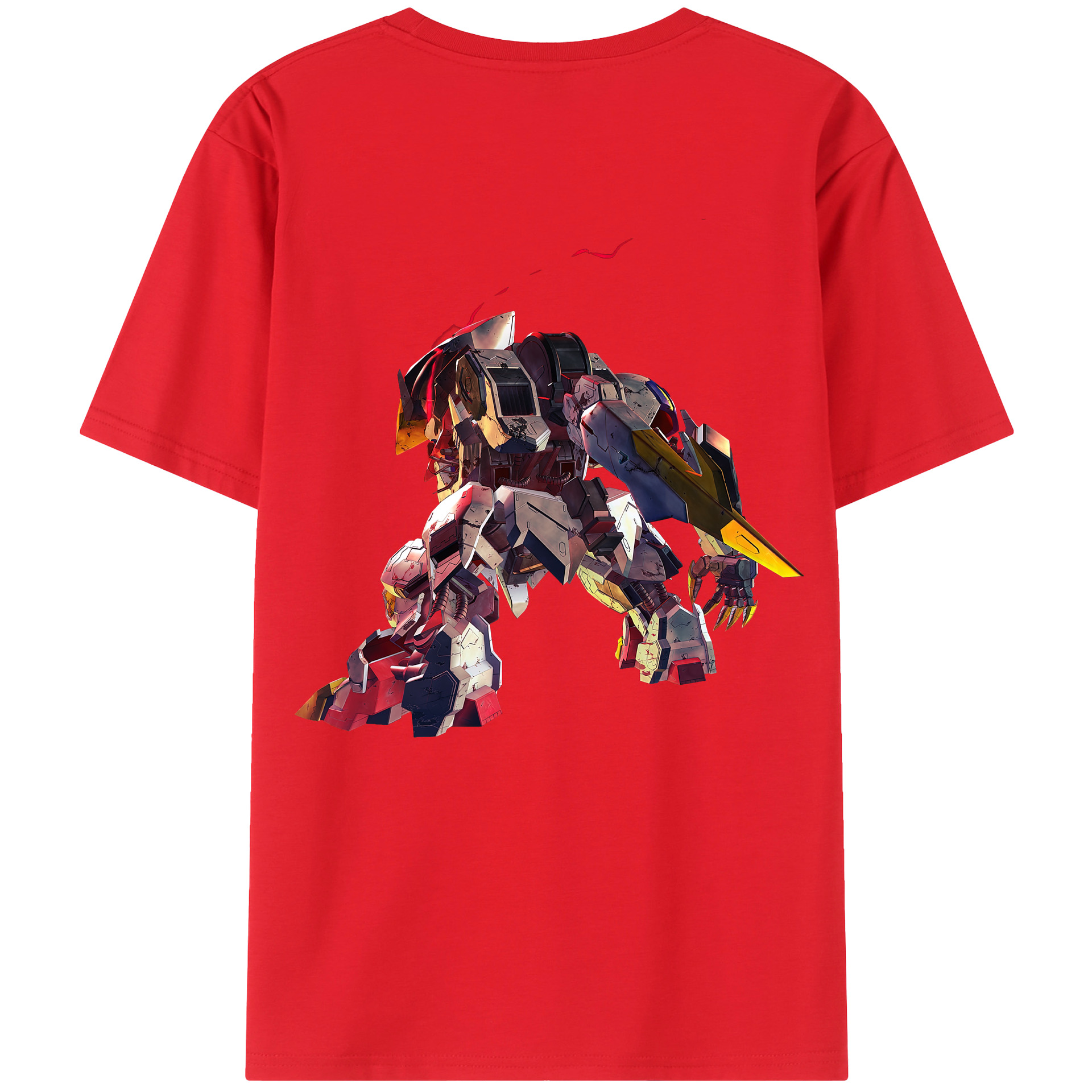 （画像用） 機動戦士ガンダム Mobile Suit Gundam 綿100％ メンズ半袖Tシャツ（バックプリント） 通気性